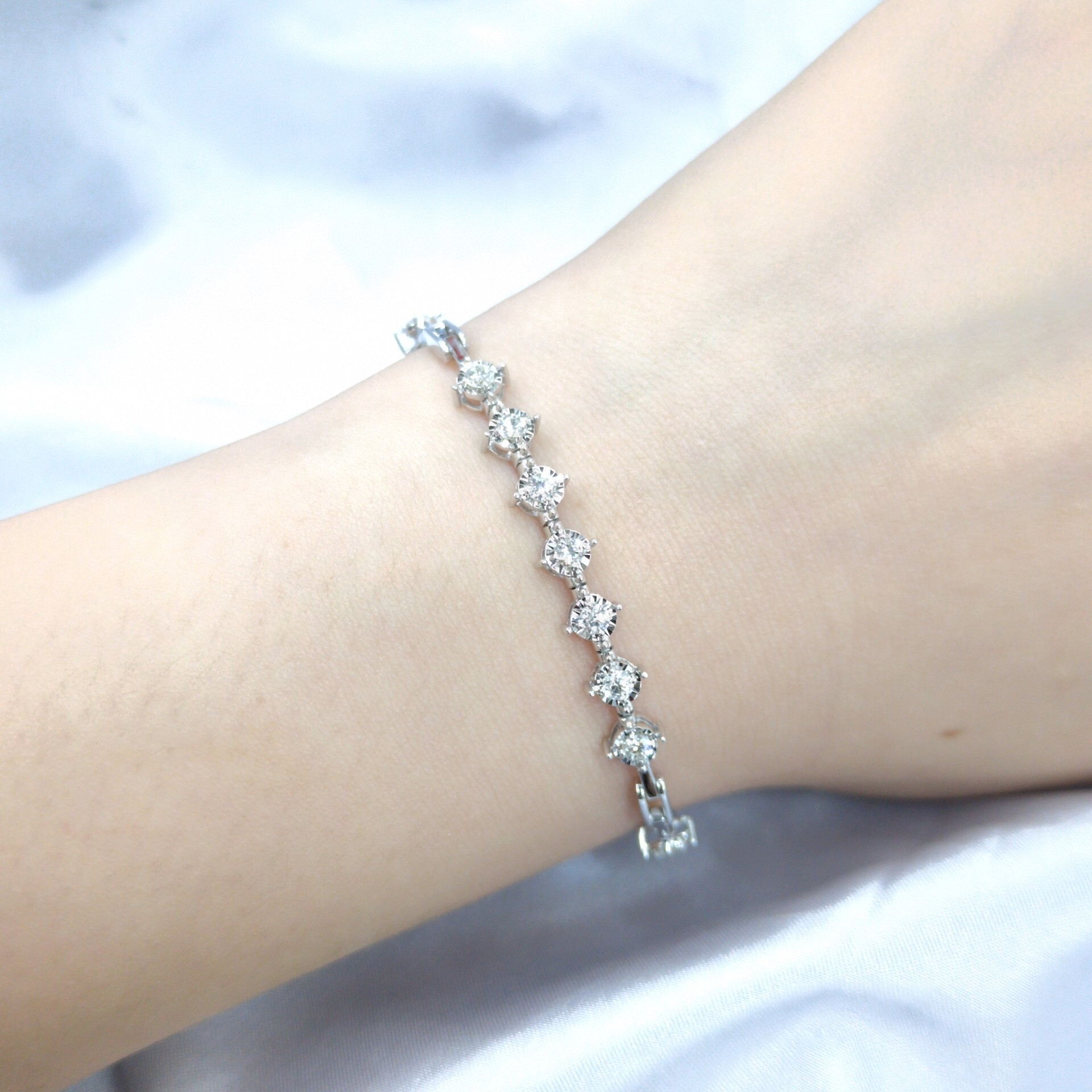18K White Gold 0.51ct Diamond Bracelet