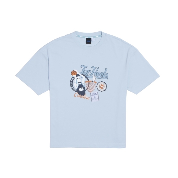 NCAA 短T 淺藍 北卡 球員印花 休閒短袖 T恤 中性 7525101381