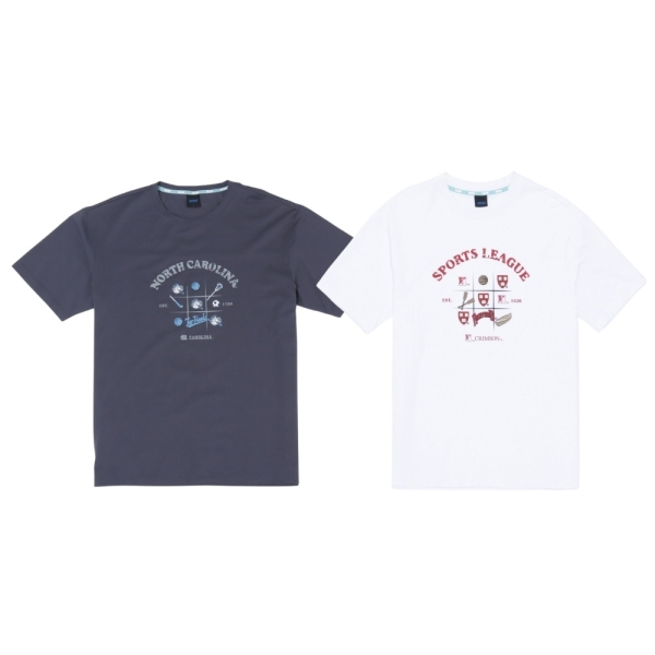 NCAA 短T 灰 白 九宮格印花 休閒 短袖 中性 7525101400 7525101510