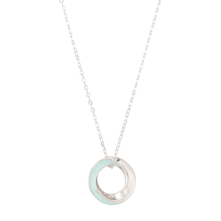 純銀對鍊，情侶項鍊 新月莫比烏斯；夜色裡的守護微光（4131男款）