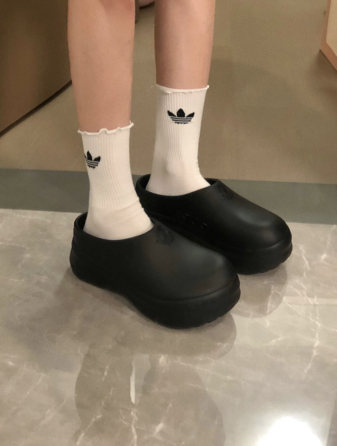 【預購】ADIDAS ADIFOAM STAN SMITH MULE 黑色 IE4626