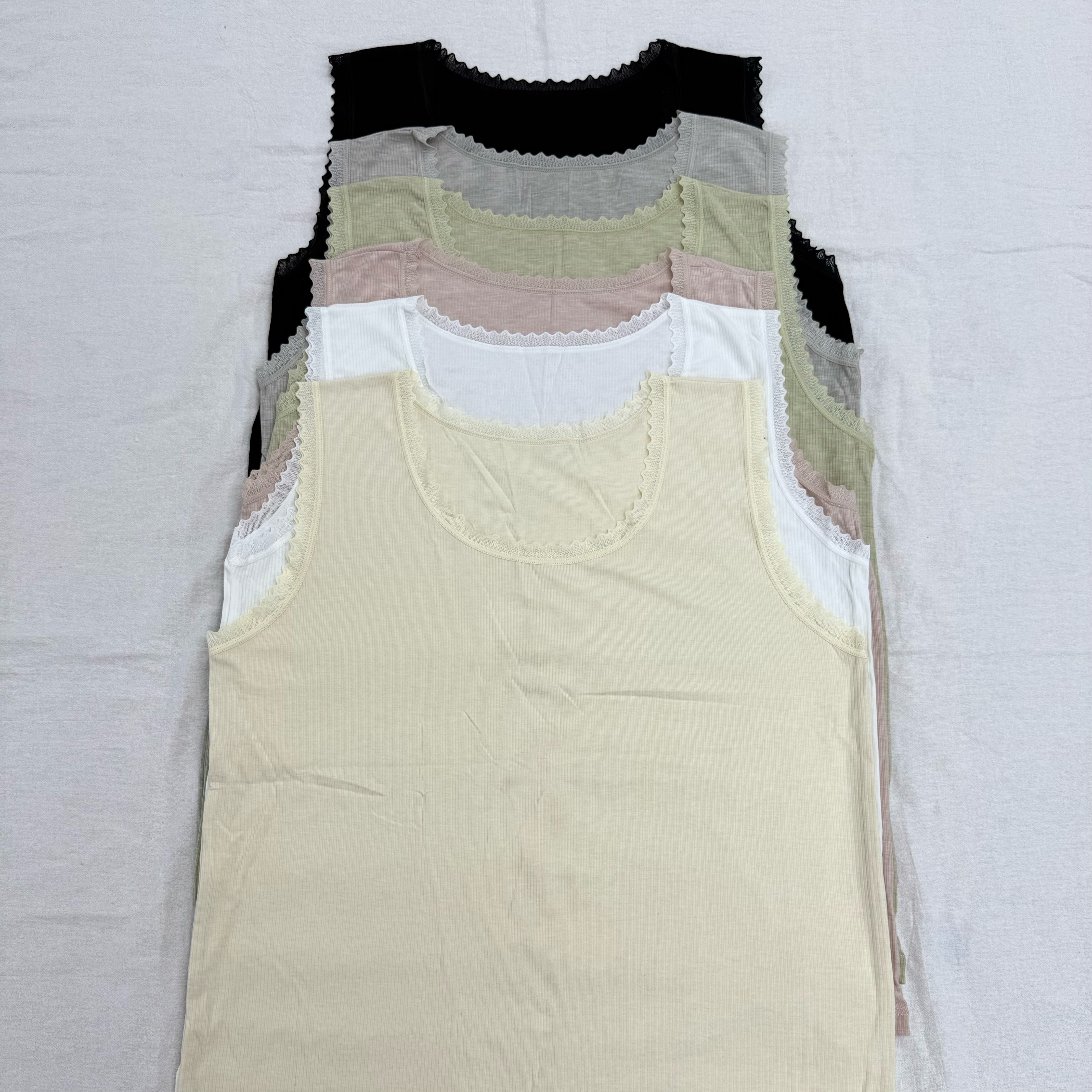 15039-喱士邊直紋背心打底衫-2件裝