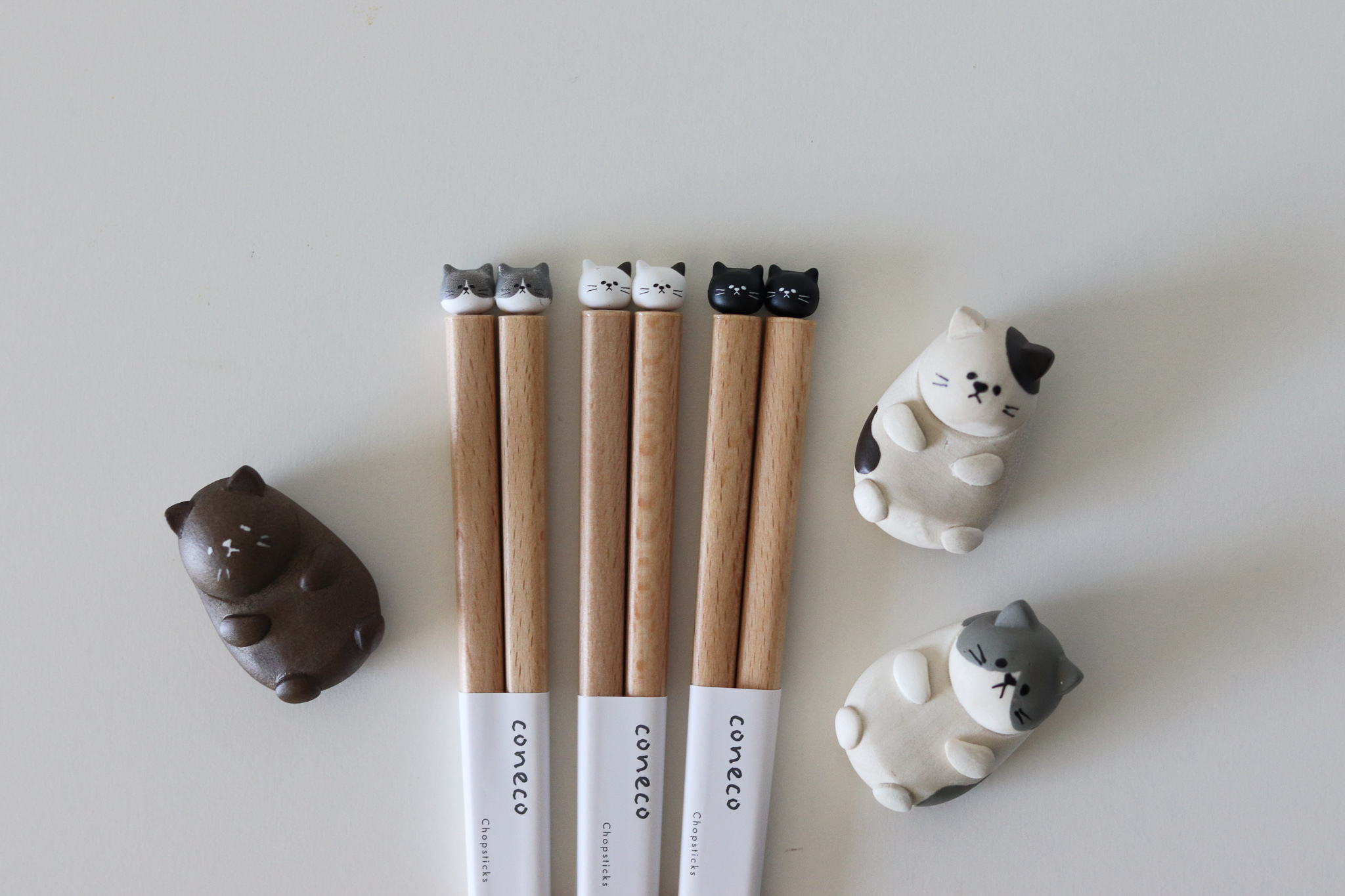 日本 CONECO 圓圓小貓 筷子