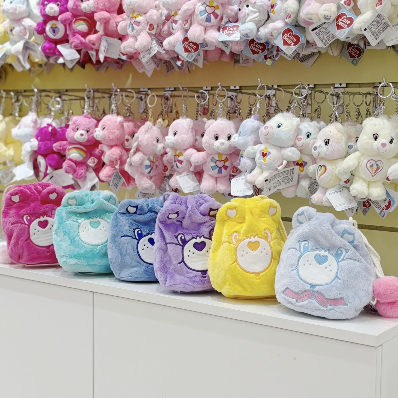 CARE BEARS 彩虹熊 大頭 表情 束口袋 泰國 代購