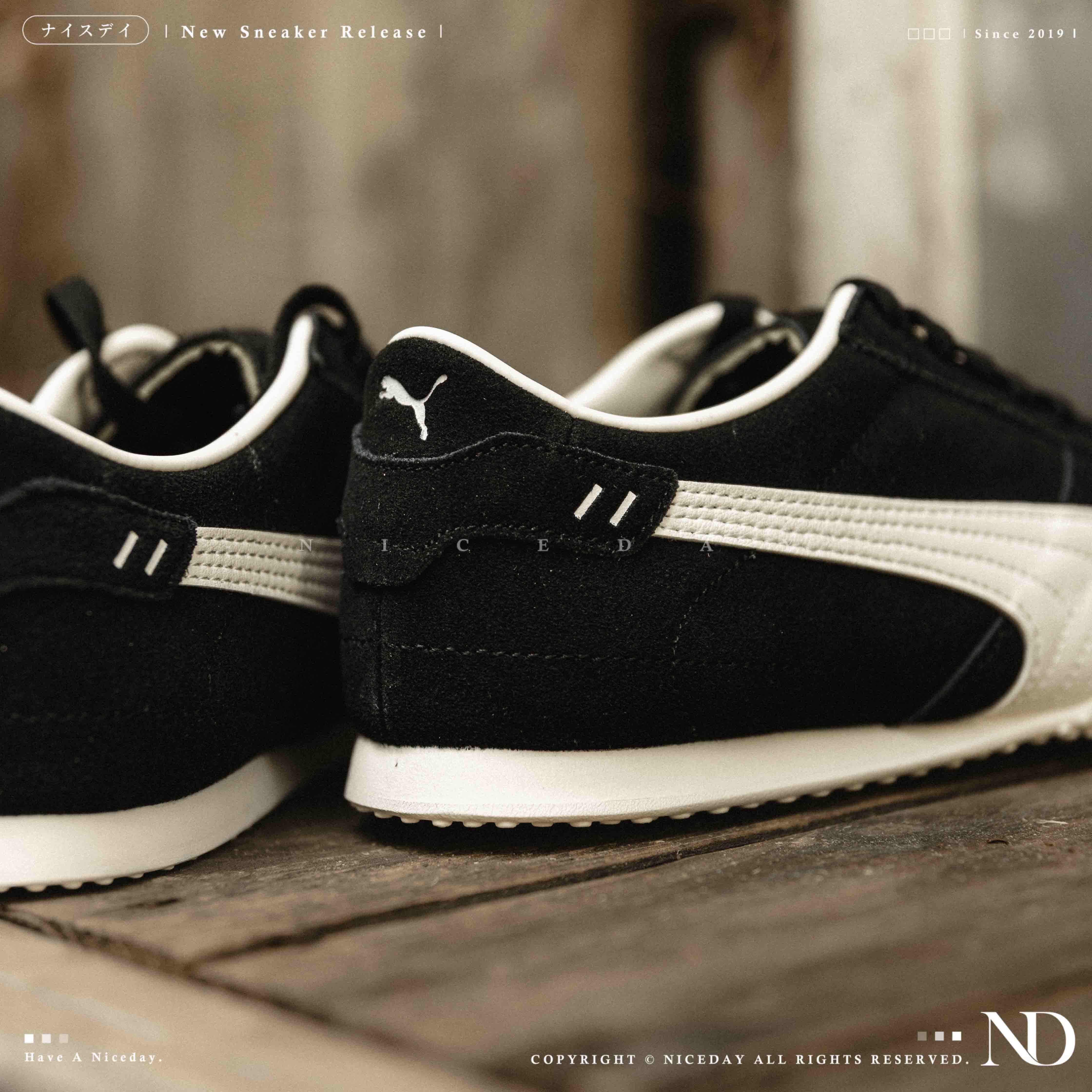 NICEDAY 現貨 PUMA Bella UT LEA 黑白 黑魂 米白 黑 皮革 薄底 復古 運動鞋 休閒 404620-01