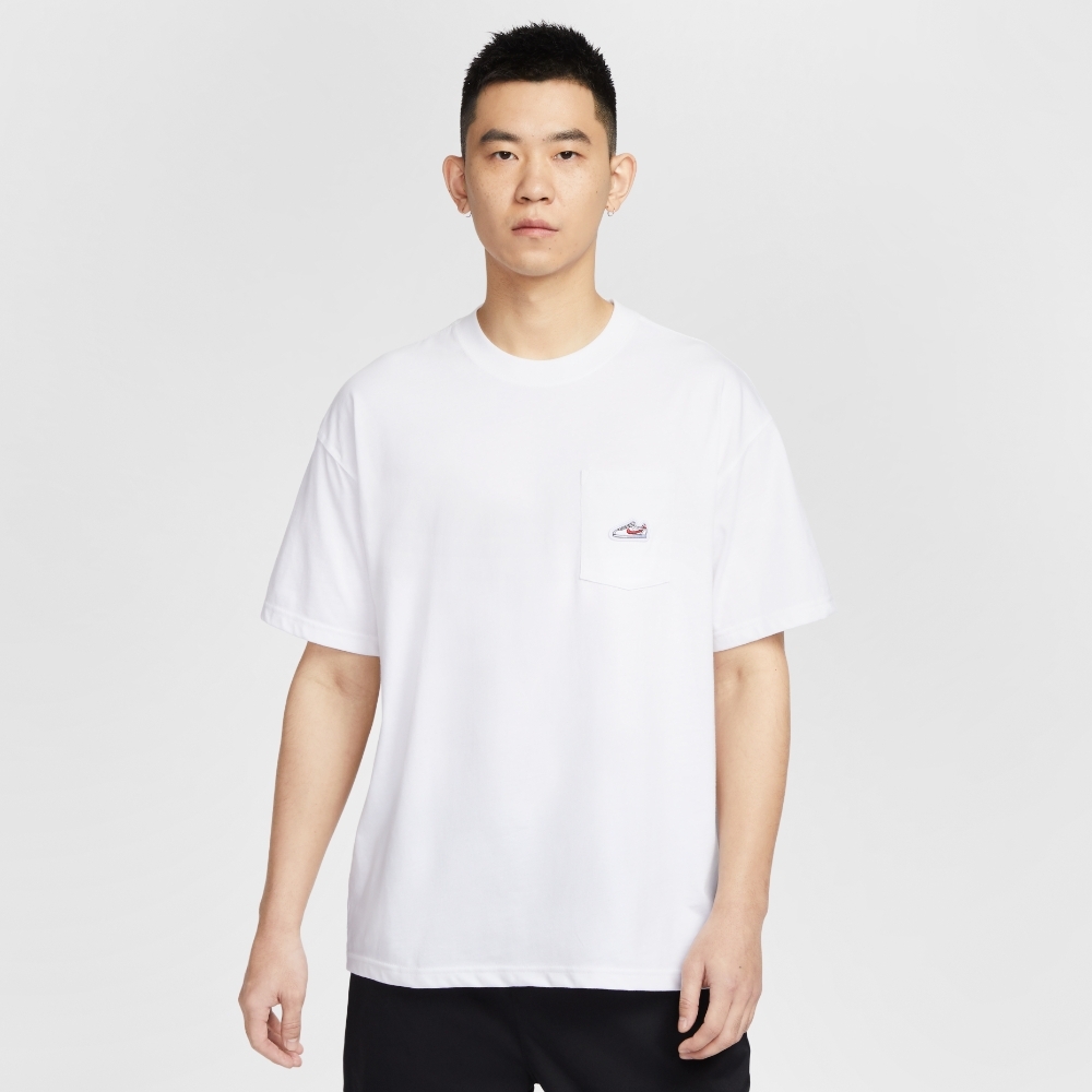 NIKE 短T NSW TEE 白色 刺繡LOGO 口袋T 短袖 男 IB1383-100