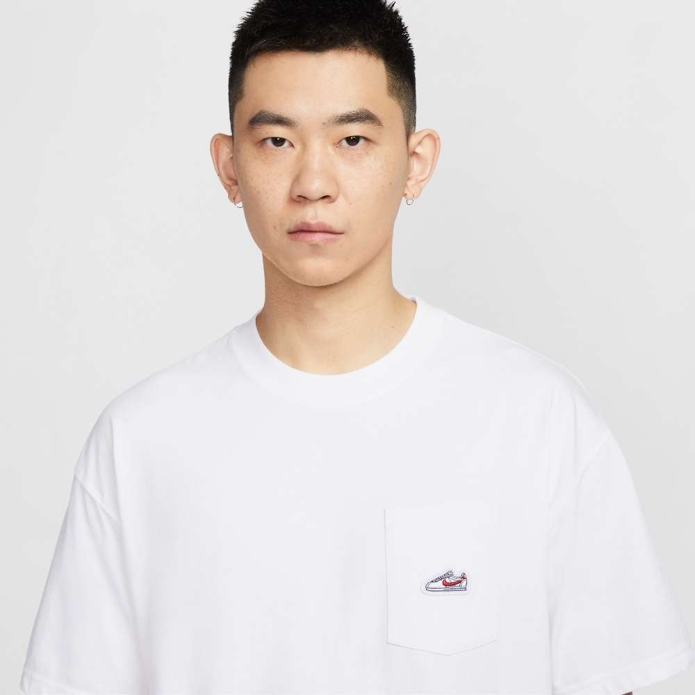 NIKE 短T NSW TEE 白色 刺繡LOGO 口袋T 短袖 男 IB1383-100