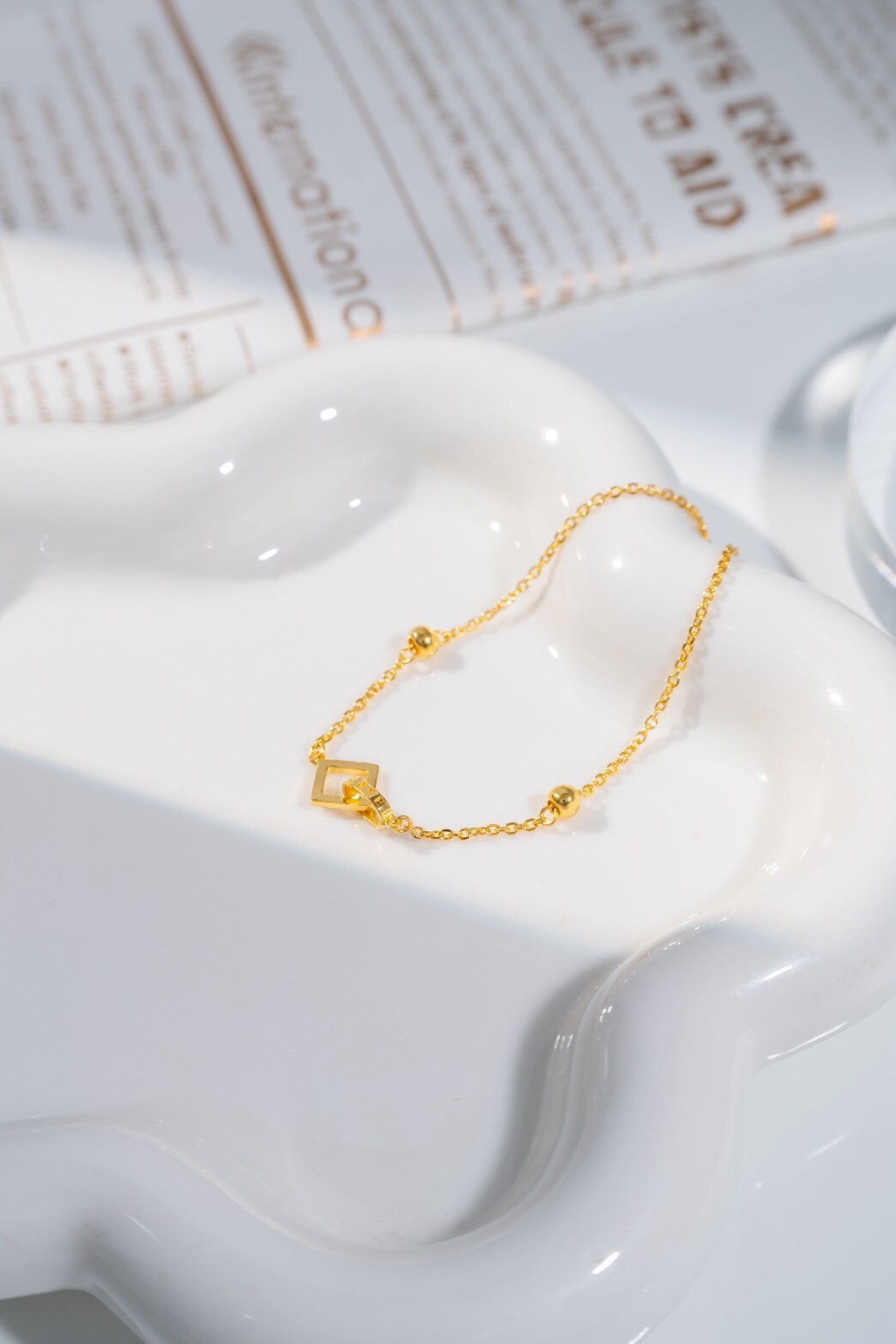 LOVE 幾何純金手鍊