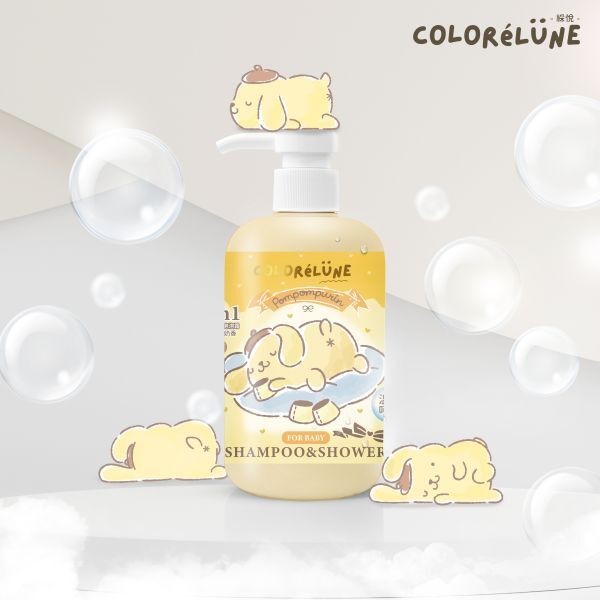 ColoréLune 三麗鷗布丁狗溫和3in1洗髮沐浴露500ml-BABY牛奶香｜適合0-12歲嬰幼兒