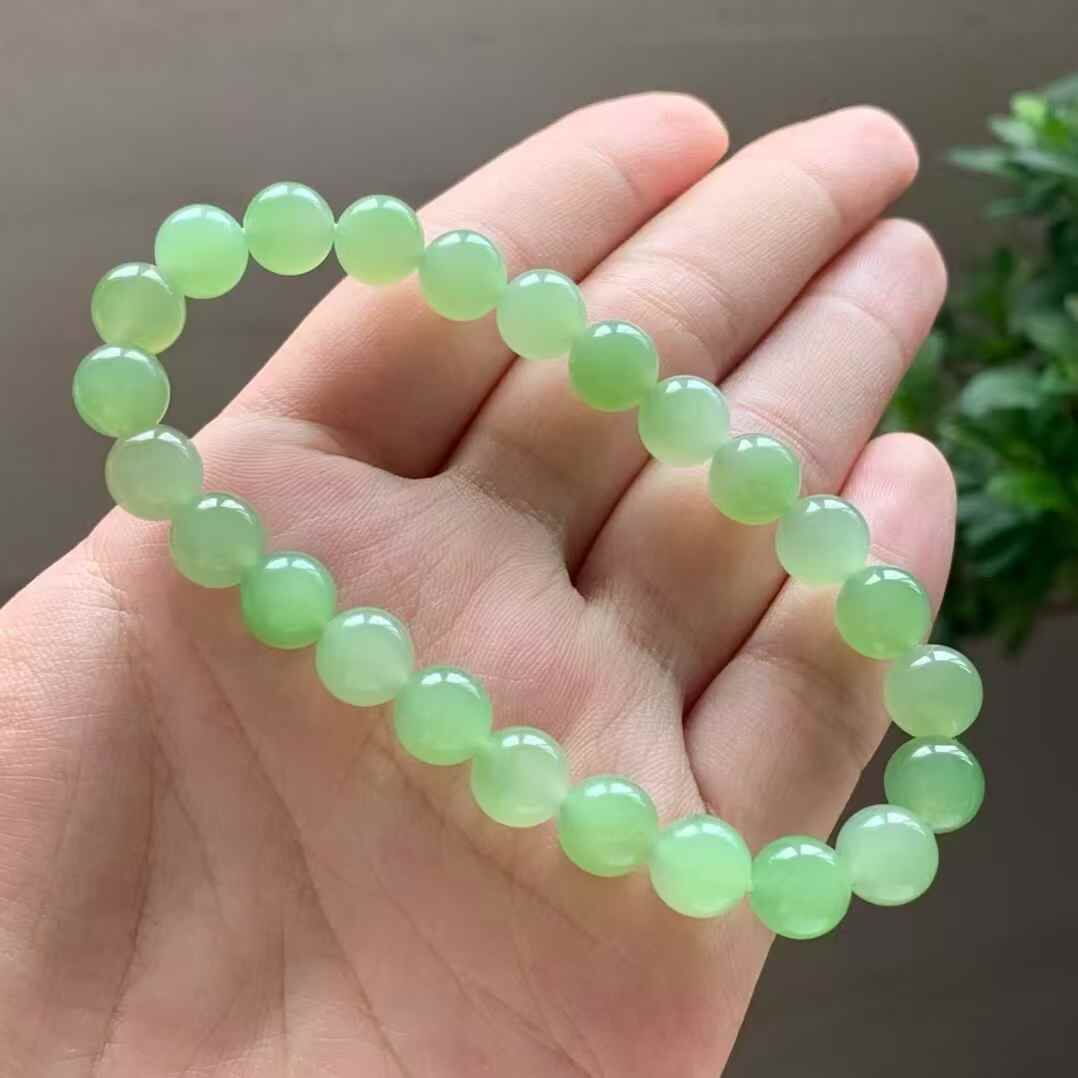 92749 和田玉翠青手串 (8mm直徑)