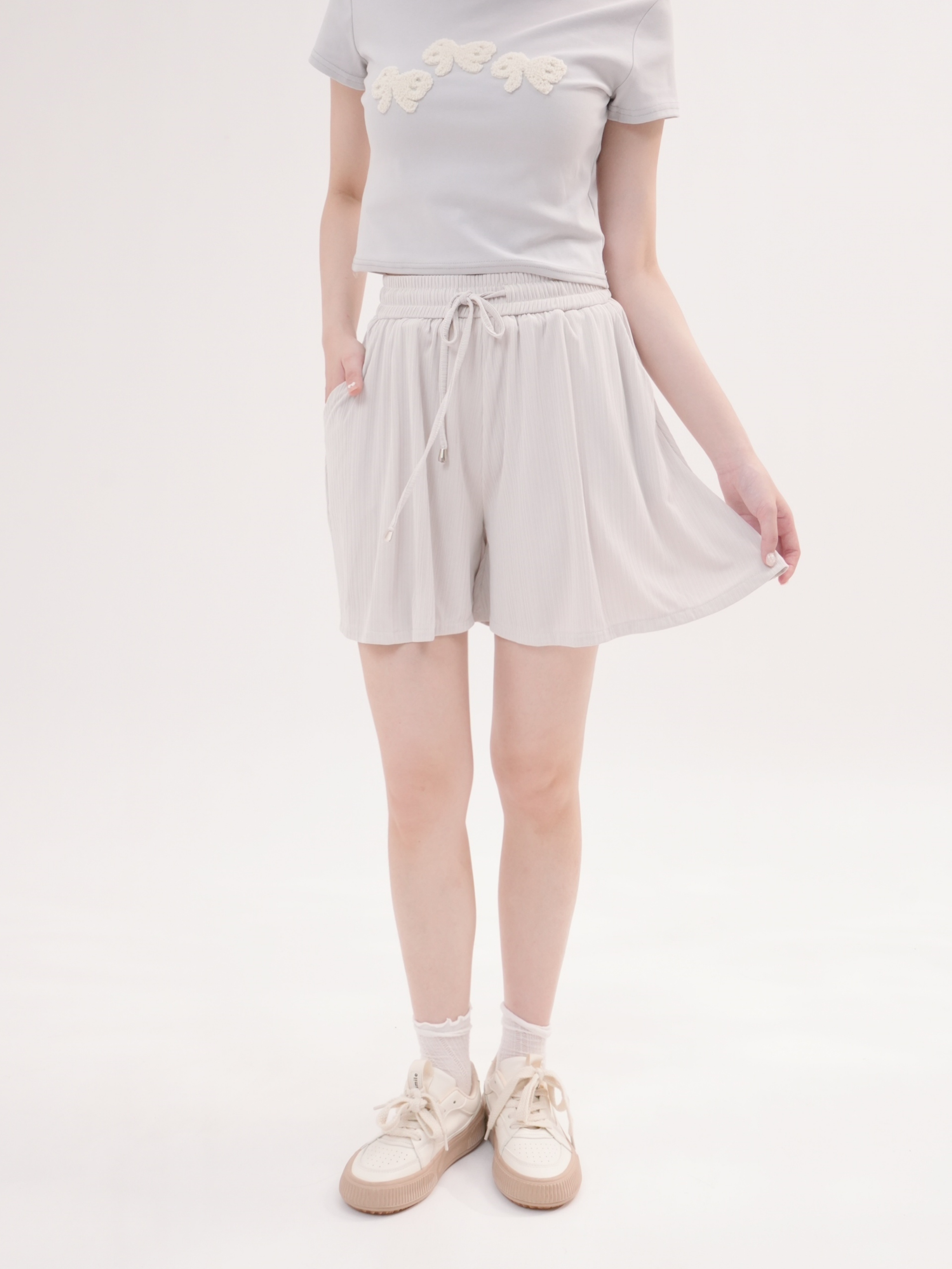 法朵Fado shop｜涼感醋酸布綁帶褲裙 (S-L都可以穿) 4753004 三色