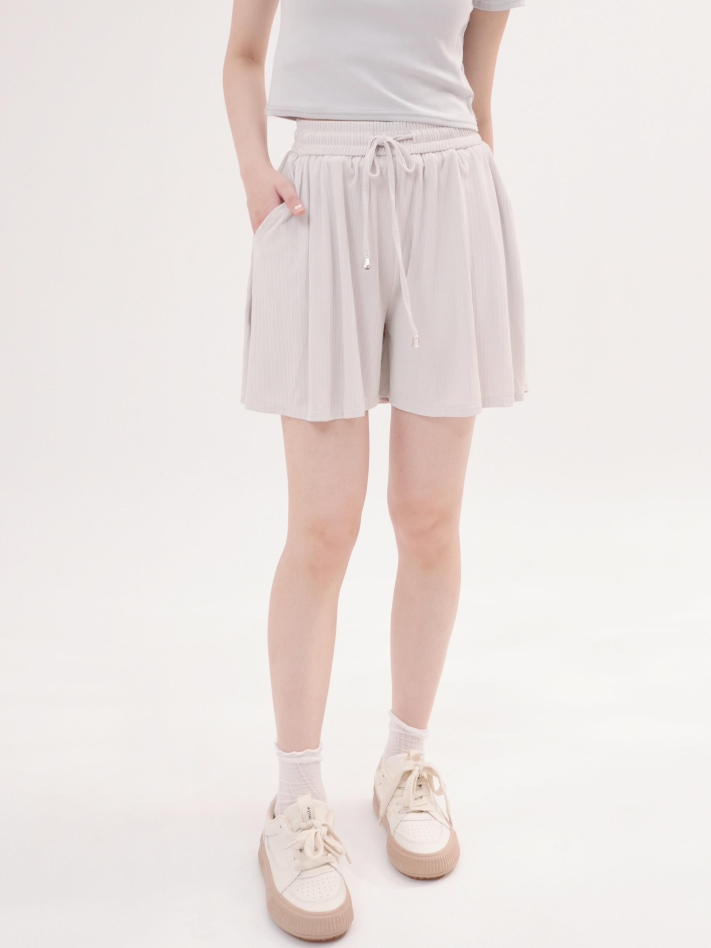 法朵Fado shop｜涼感醋酸布綁帶褲裙 (S-L都可以穿) 4753004 三色