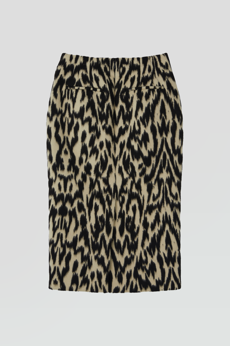 RECTO｜LEOPARD 豹紋羊毛直筒長裙