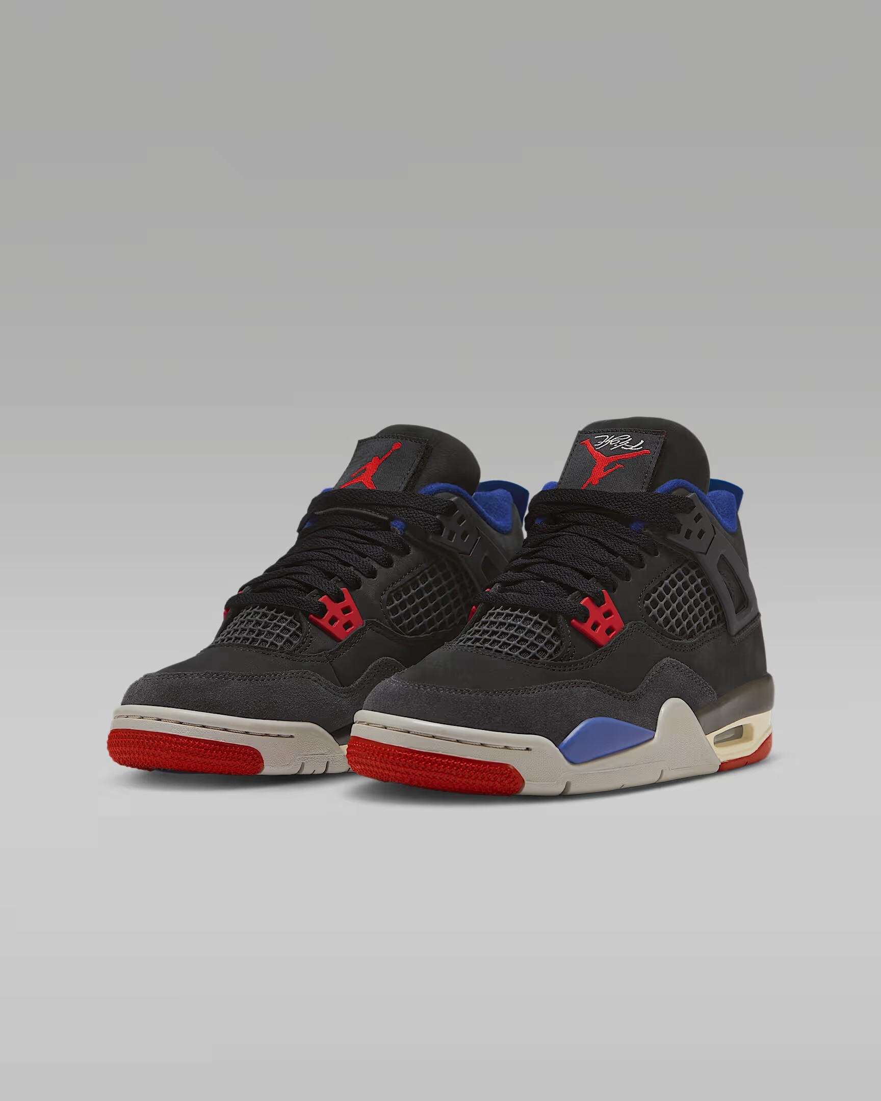 -(A10c)-AIR JORDAN 4 RETRO RARE AIR GS 大童 麂皮 黑紅-IB4171 003