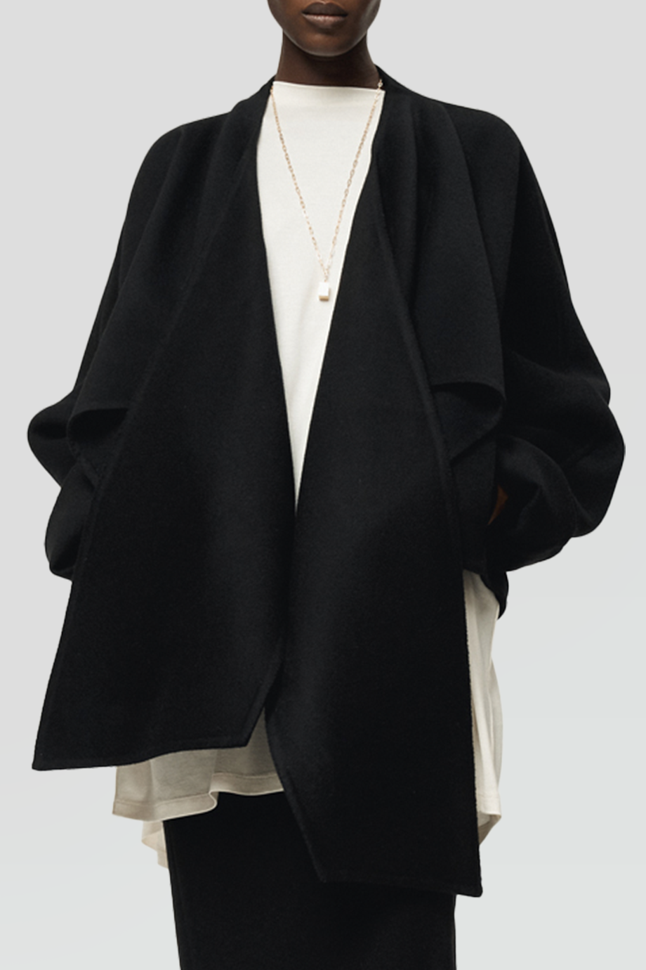 RECTO｜MUFFLER 手工羊毛圍巾式短版大衣