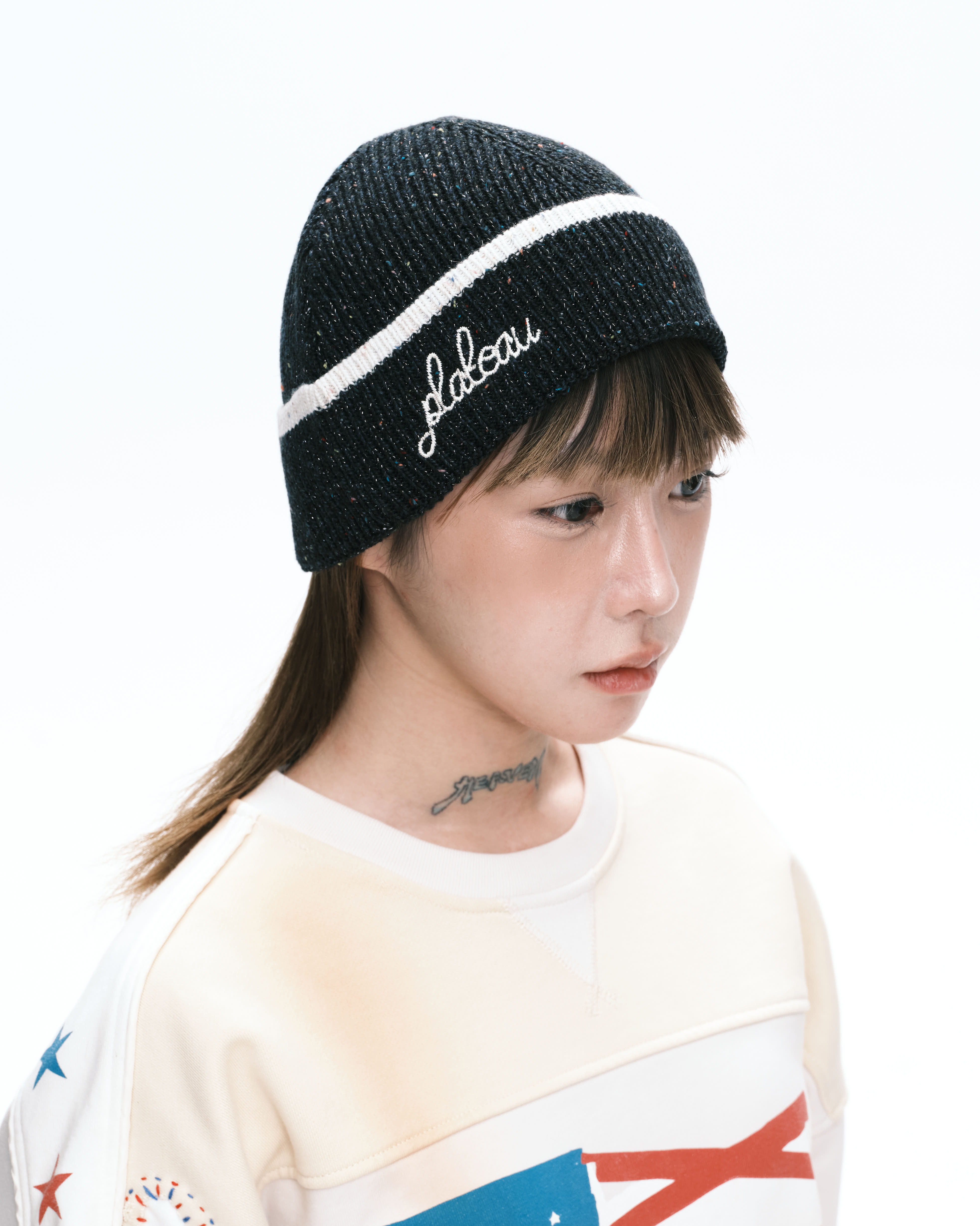 PLATEAU STUDIO｜Shiny beanie (Black)