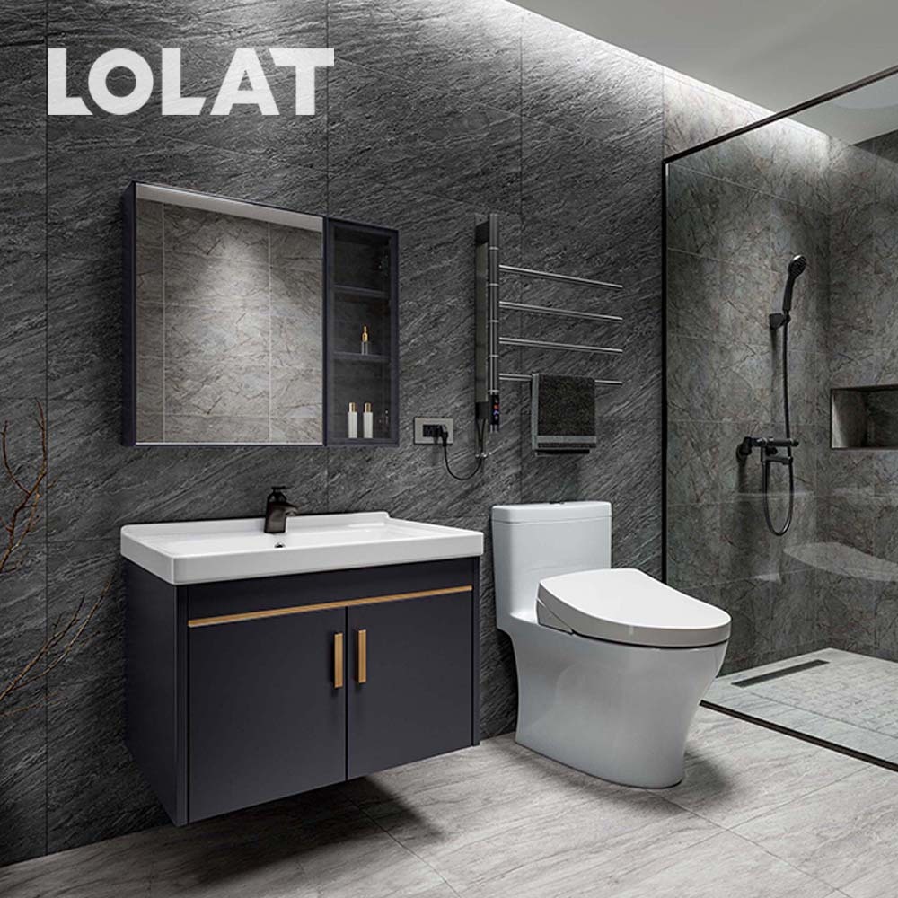 【小資超值２件組】LOLAT浴櫃+臉盆龍頭