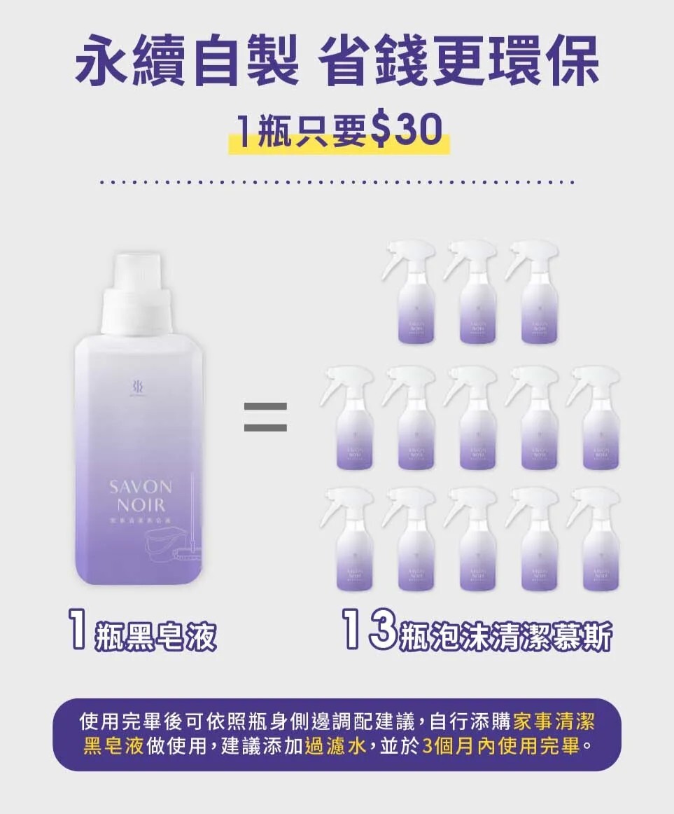 Watermagic 水魔素 家事清潔黑皂液 黑皂泡沫清潔慕斯 寵物友善清潔劑