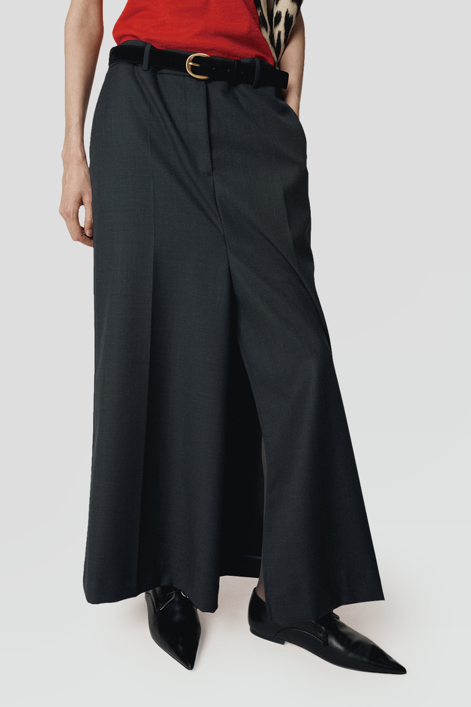 RECTO｜SINTRA 低腰裙裝式開衩長褲