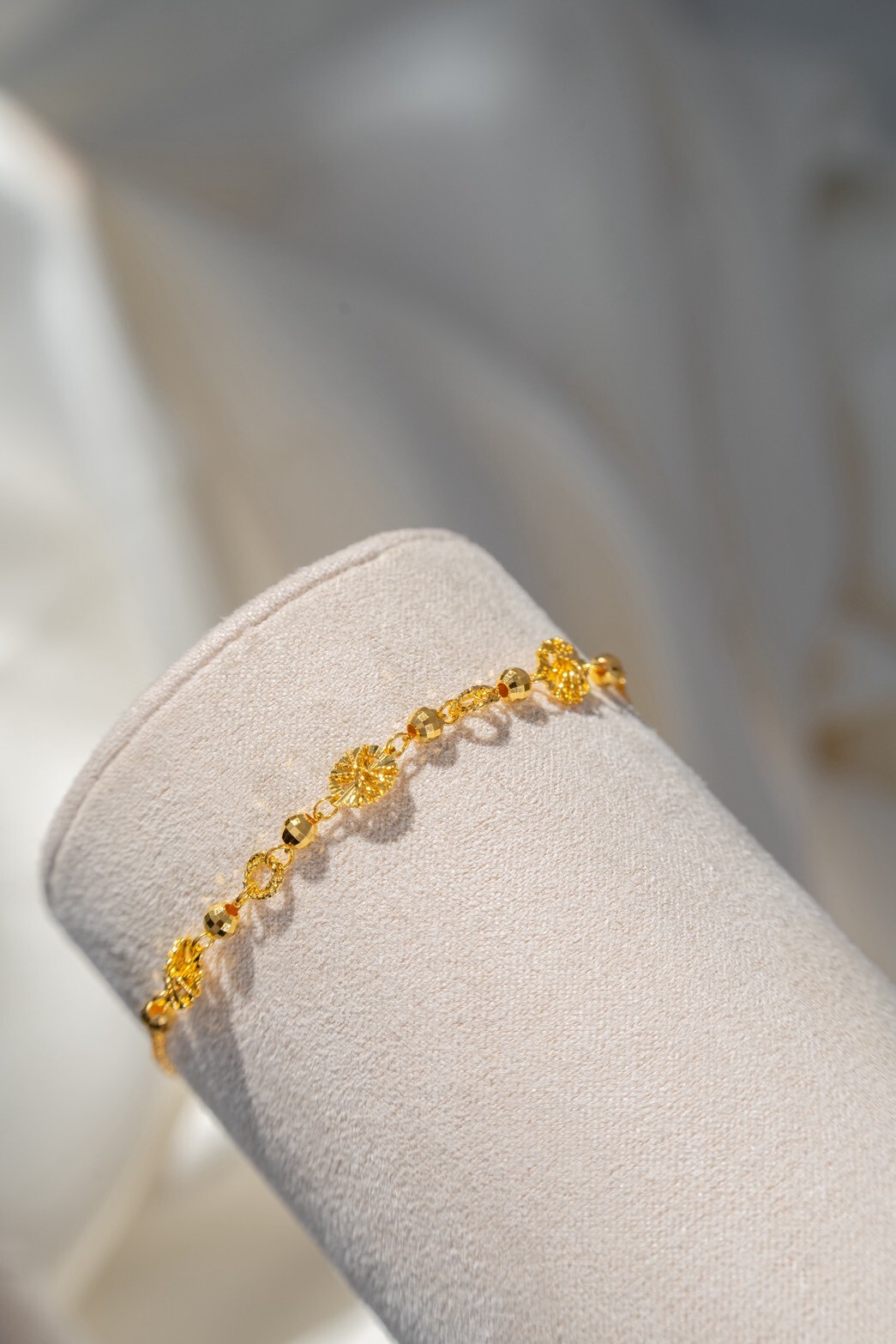 圈珠綻放｜黃金散花手鍊