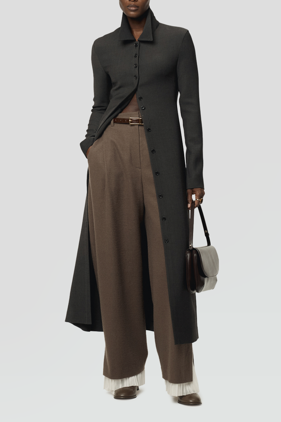 RECTO｜SLIM 襯衫式修身長版洋裝