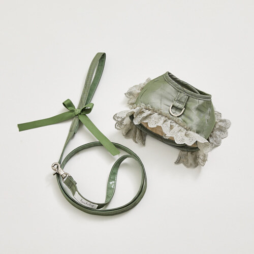 Louisdog 散步去胸背組（真絲綠)