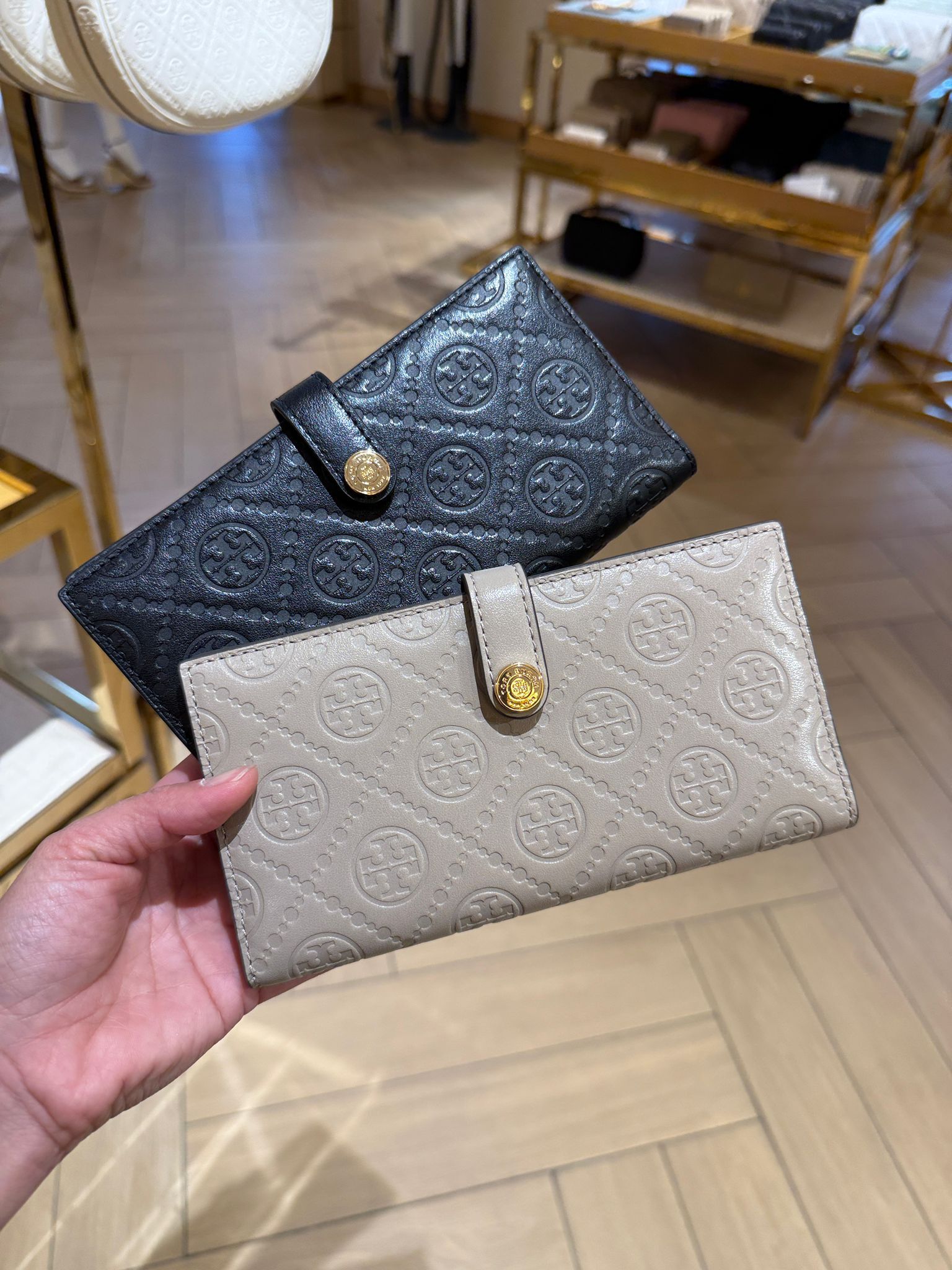 Tory Burch T Monogram Leather long wallet 2 colors