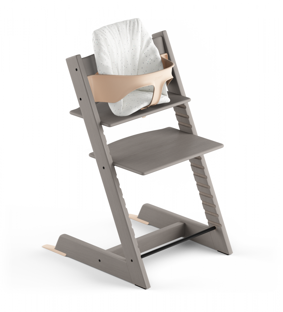 Tripp Trapp 迷你嬰兒坐墊,甜心款搭配北歐灰色款Tripp Trapp成長椅,塑造個人風格