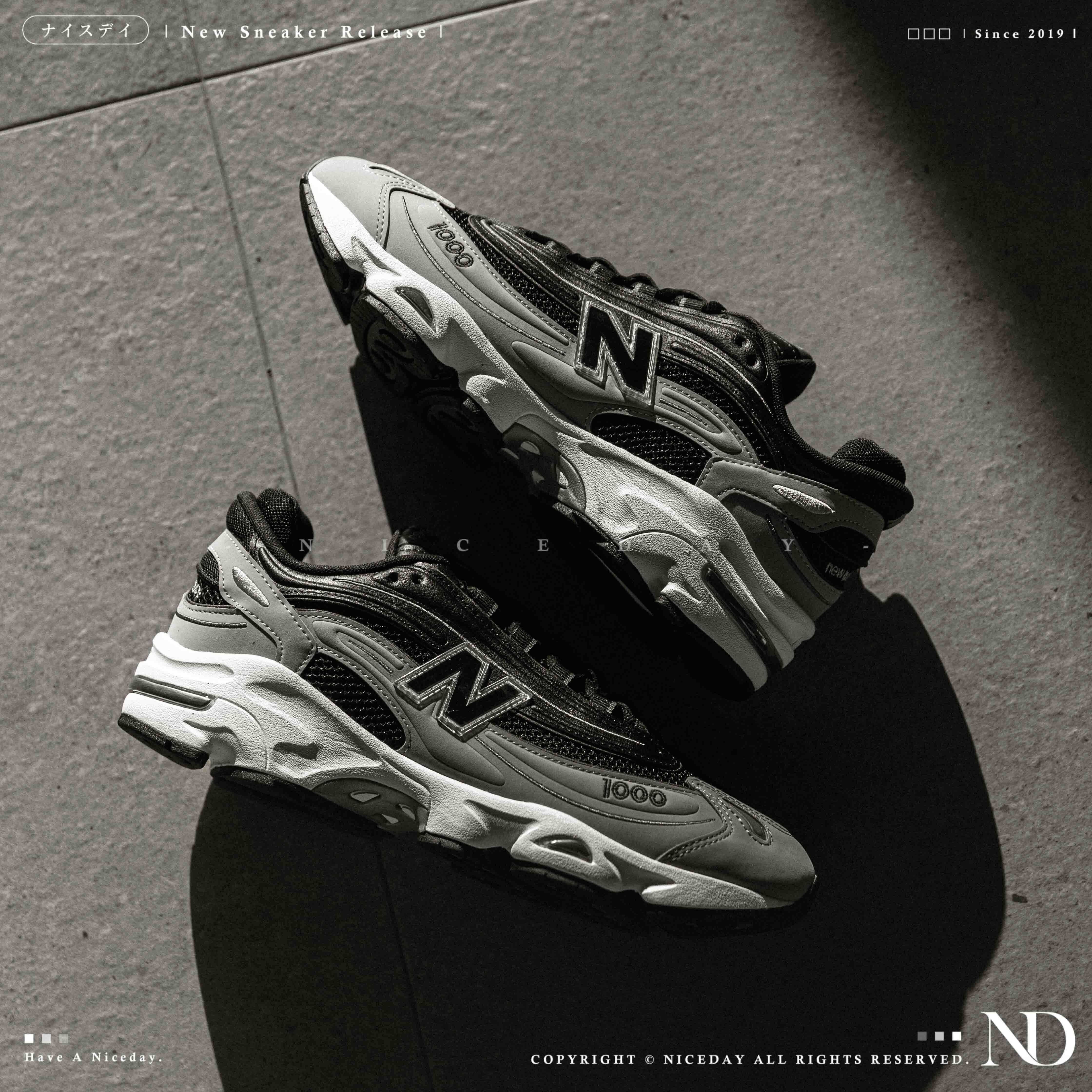 NICEDAY 現貨 New Balance 1000 石灰 灰黑 灰 深灰 拼接 黑白灰 黑 白 復古 慢跑 男鞋 M1000A