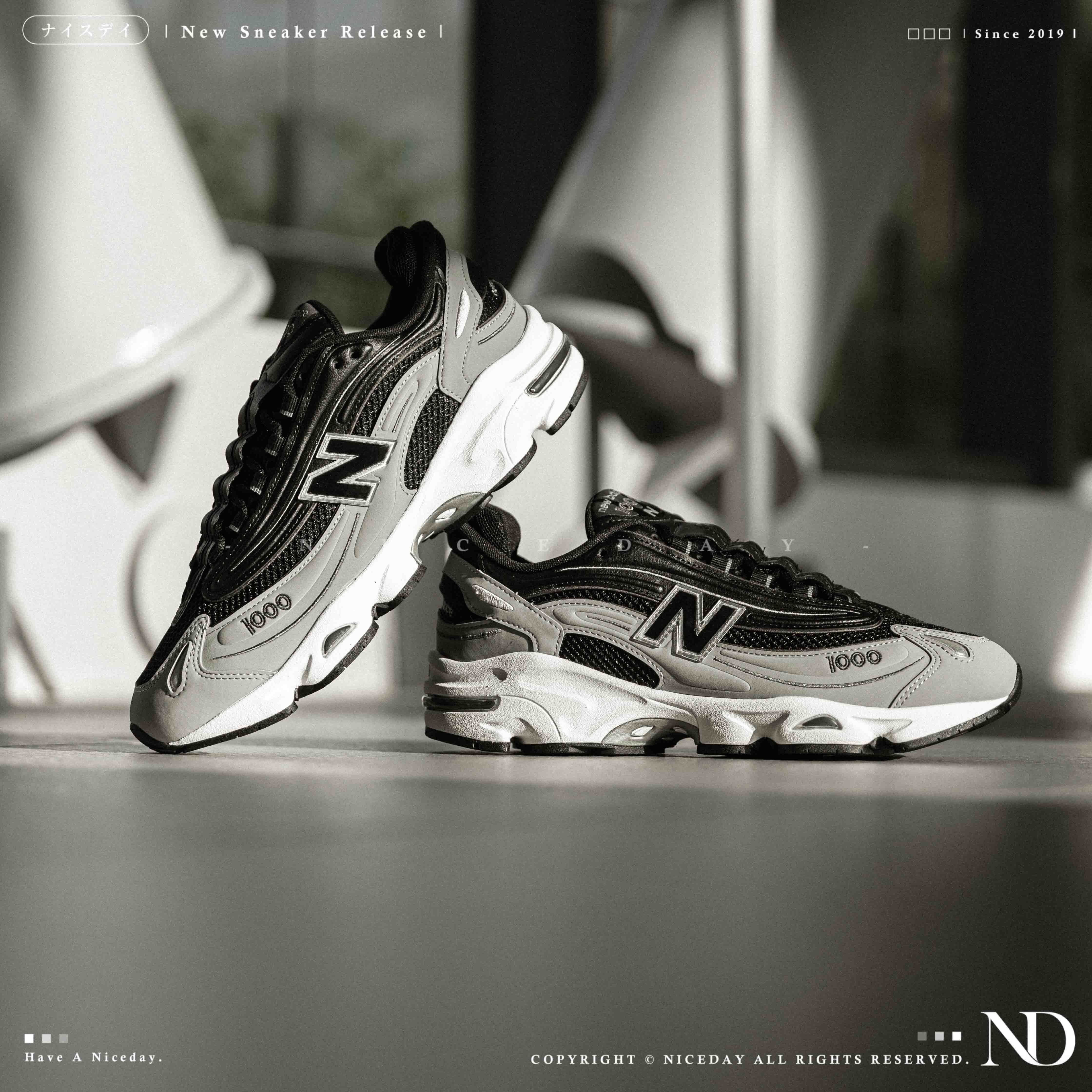 NICEDAY 現貨 New Balance 1000 石灰 灰黑 灰 深灰 拼接 黑白灰 黑 白 復古 慢跑 男鞋 M1000A