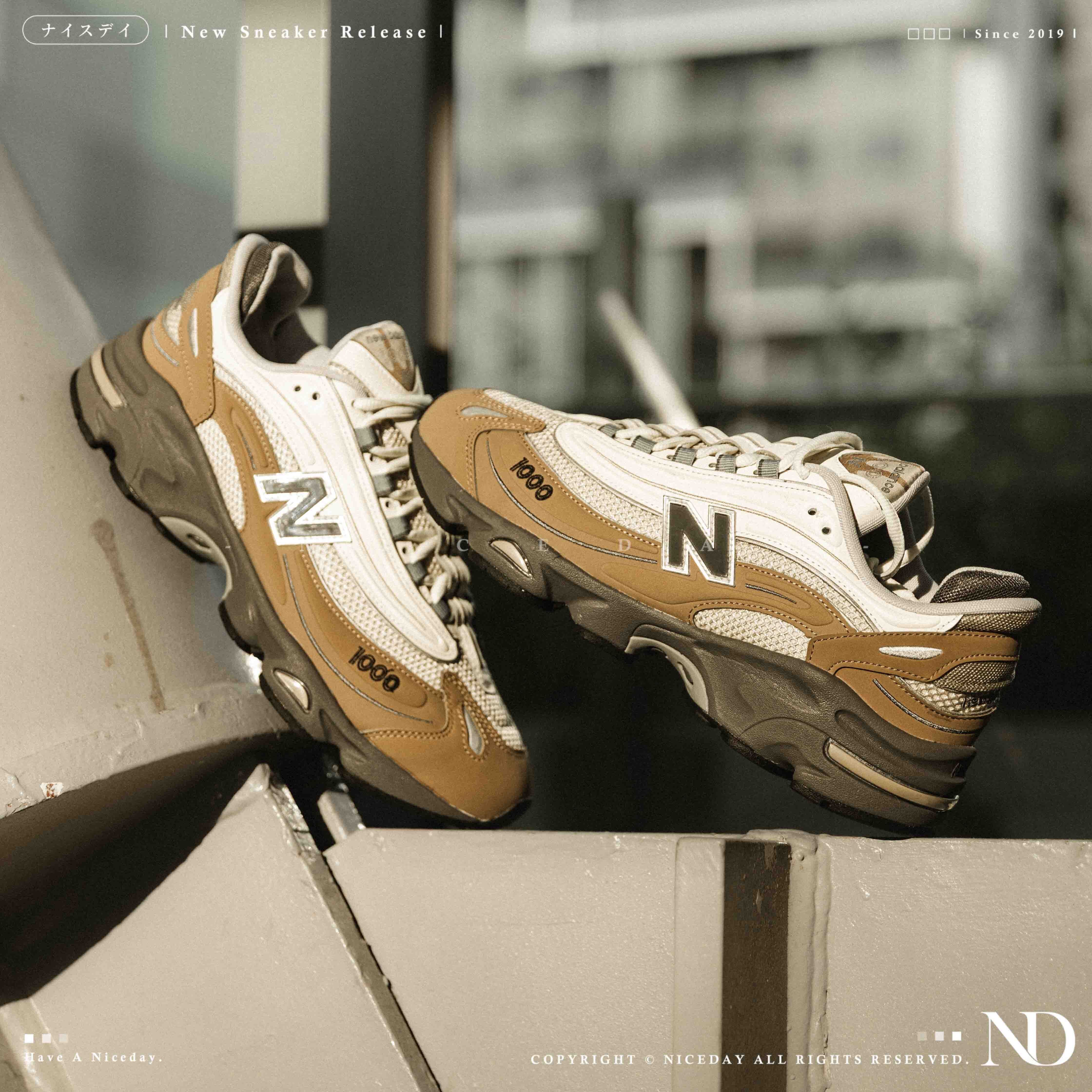 NICEDAY 現貨 New Balance 1000 海鹽咖啡 咖啡 摩卡 拼接 灰底 復古 慢跑 男鞋 M1000C