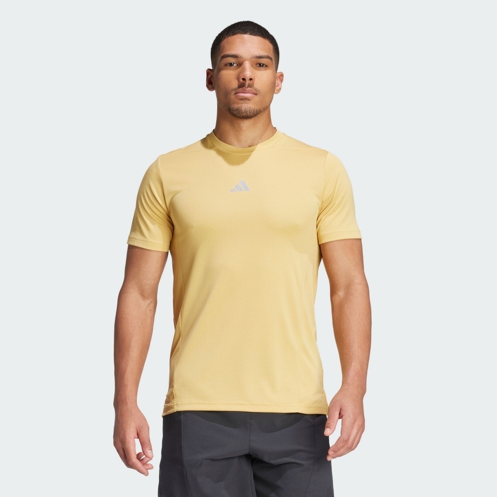 ADIDAS 短T D4T HR TEE 黃色 快排 運動 短袖 男 IS3740