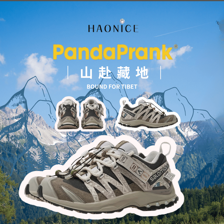 【HAO NICE 】熊貓惡作劇SALOMON XA PRO 3D 山赴藏地高原之音 低筒休閒跑步鞋 設計感🈵️🈵