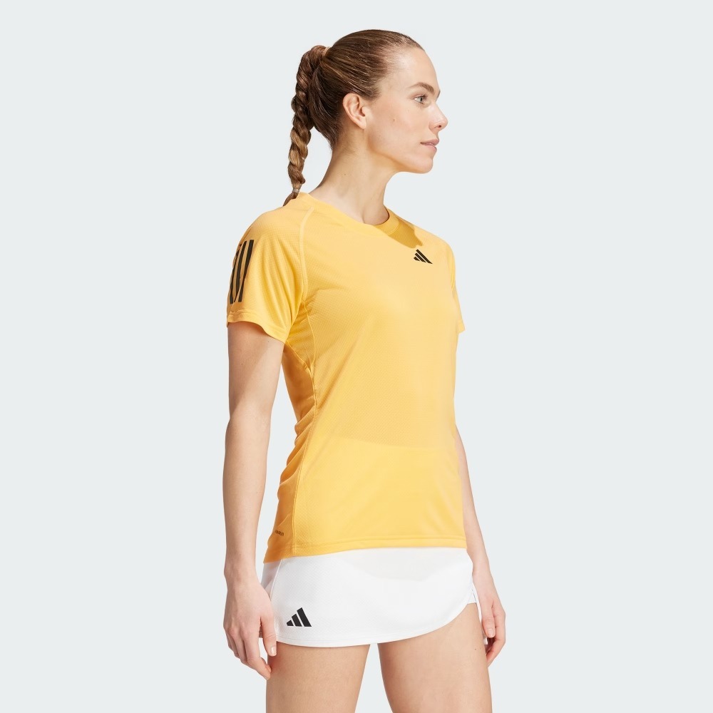 ADIDAS 短T CLUB TEE 黃色 快排 運動 短袖 女 IT6578