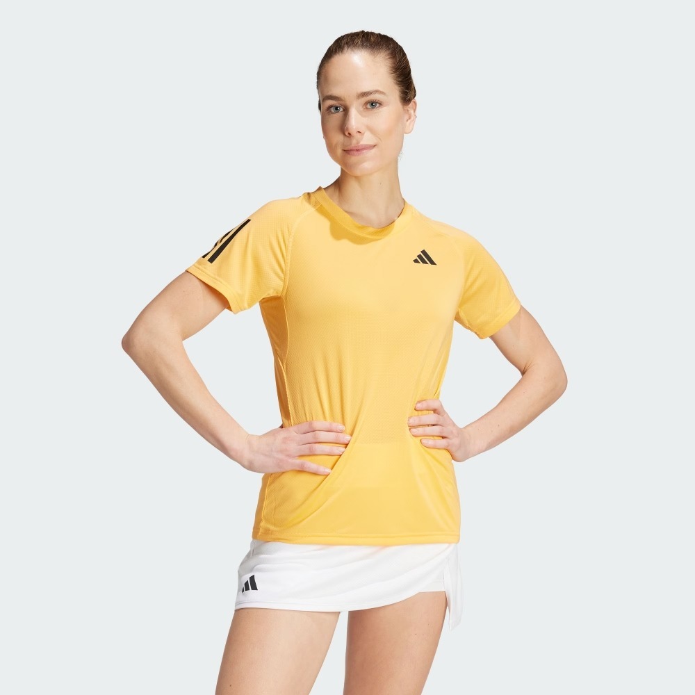 ADIDAS 短T CLUB TEE 黃色 快排 運動 短袖 女 IT6578