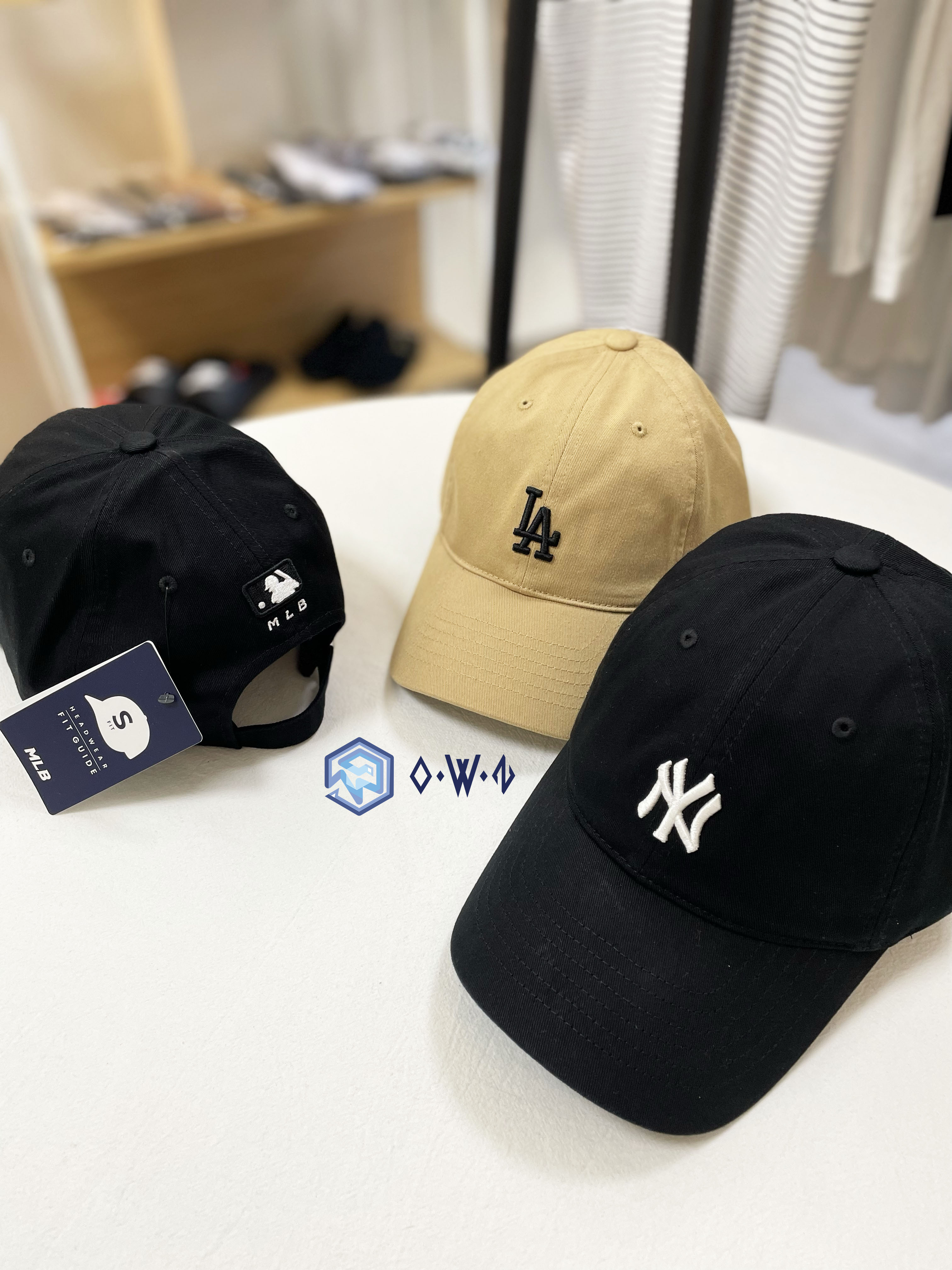 【OWN】MLB Korea 帽子 經典 刺繡 小LOGO 老帽 鴨舌帽 棒球帽 NY LA 洋基 道奇 黑色 棕色