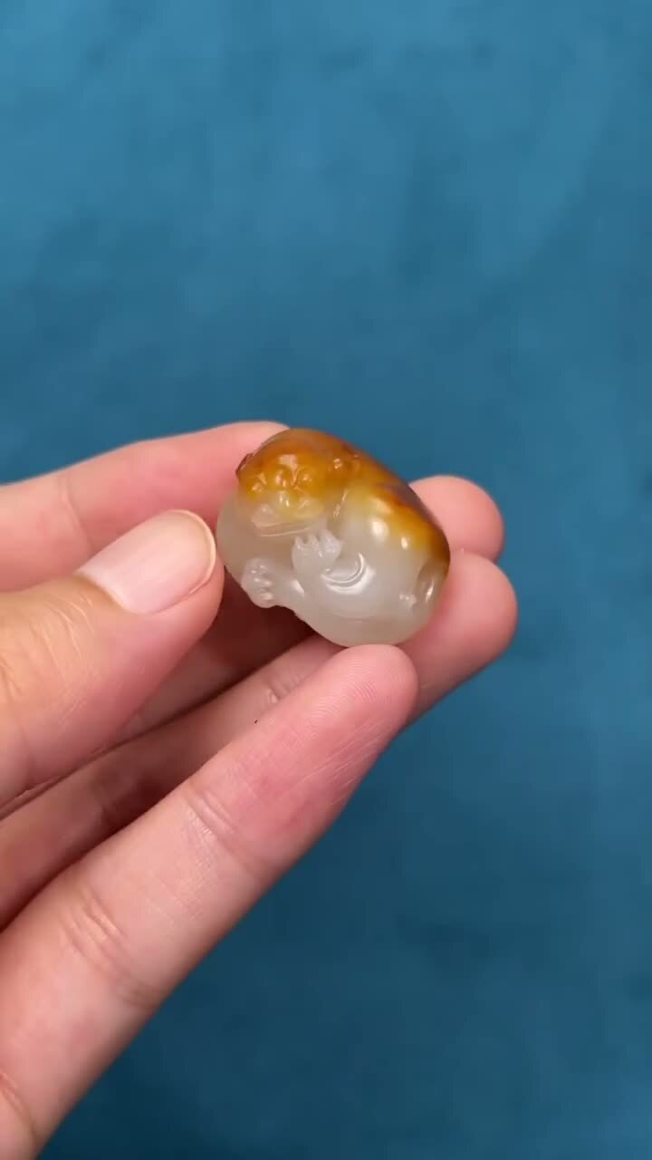 和田玉籽料貔貅,天然和田玉軟玉