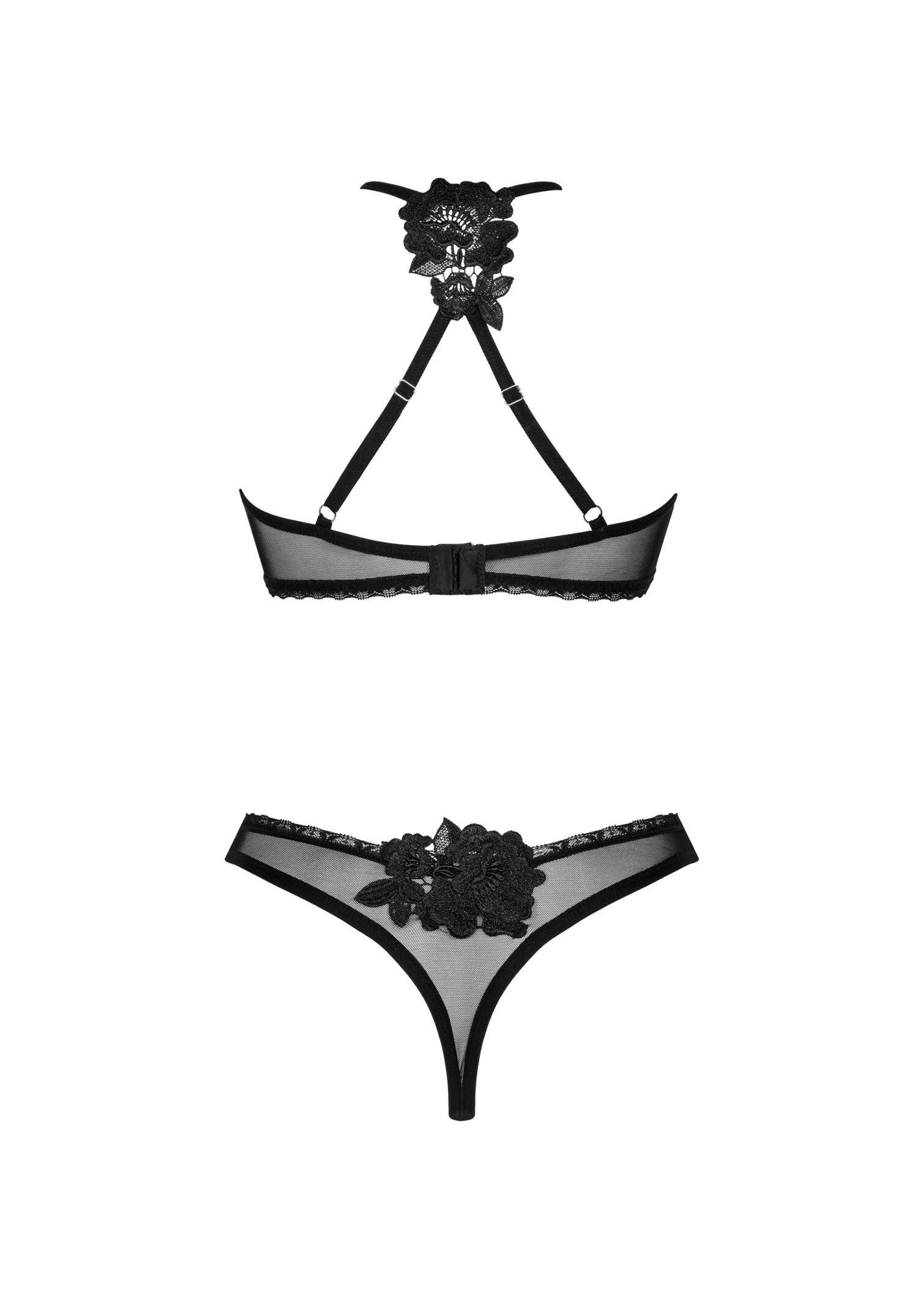 Obsessive - Latinesa 簡約花卉紋路情趣內衣套裝 (XS/S/M/L/XL/XXL)