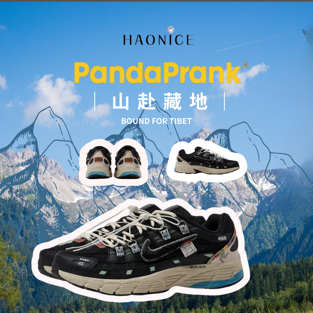 【HAO NICE 】熊貓惡作劇Nike P-6000 山赴藏地貢琮 戶外潮流百搭款低筒跑步運動鞋 設計感🈵️🈵