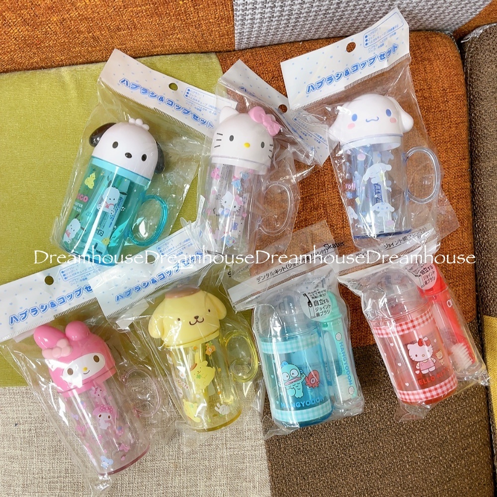 日本限定 日本製 三麗鷗 酷洛米 凱蒂貓 布丁狗 大耳狗 帕恰狗 牙刷 牙膏 盥洗組 旅行組
