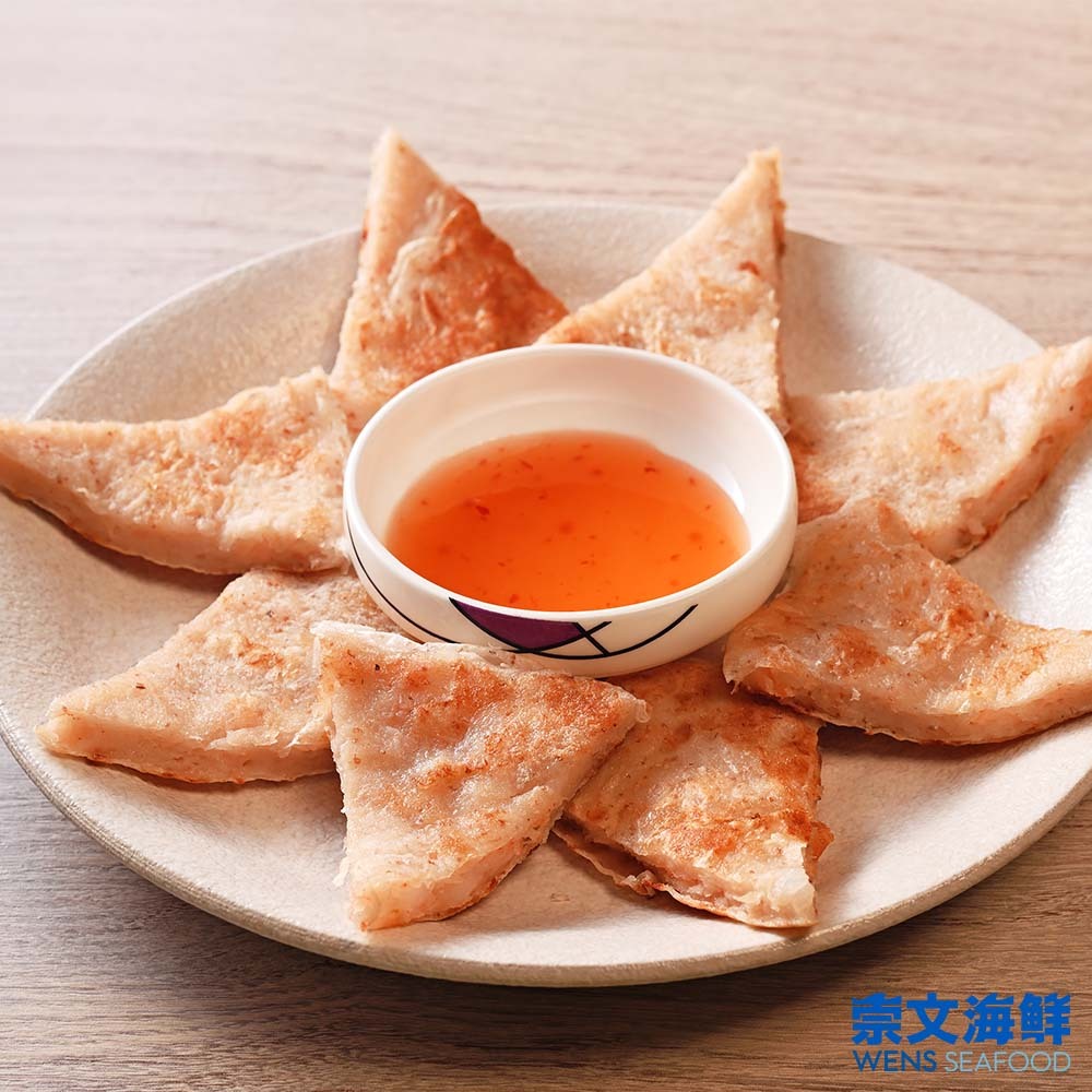 【崇文海鮮】月亮花枝蝦餅210g/包