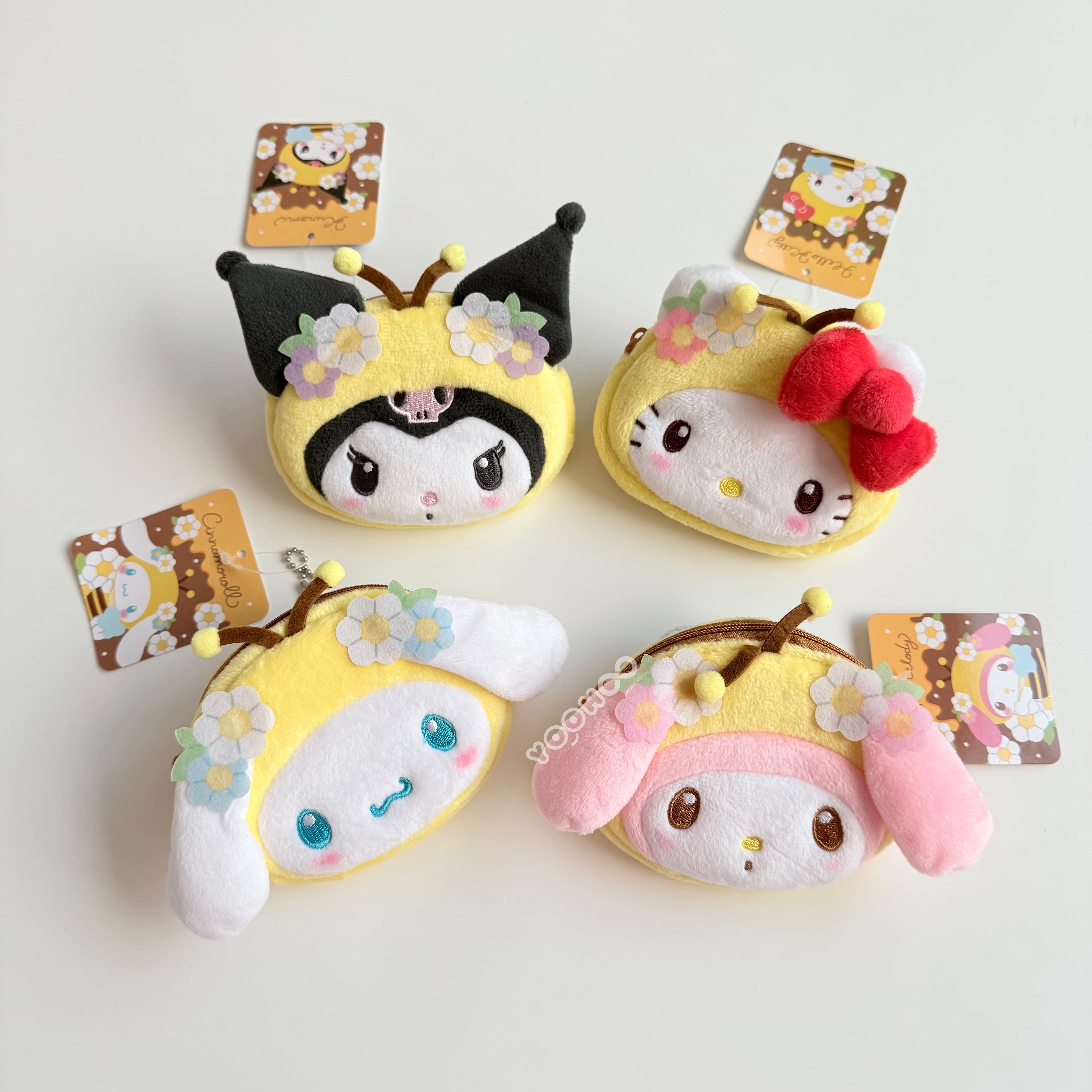 現貨┃三麗鷗 KITTY 美樂蒂 酷洛米 大耳狗 蜜蜂 大頭 吊飾 小零錢包