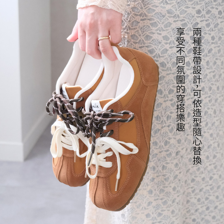 甜美休閒 雙色鞋帶美型休閒鞋【CN306】