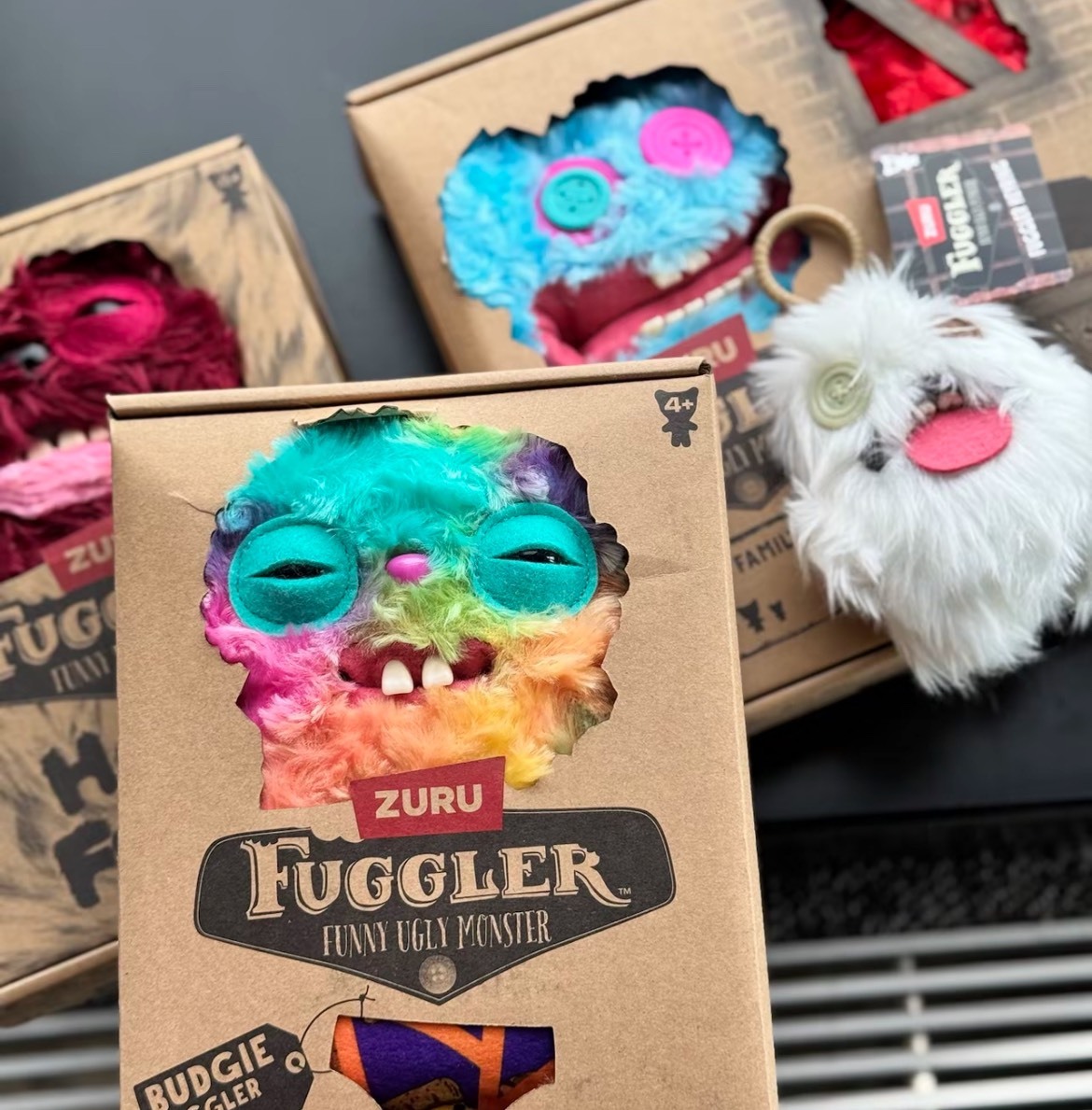 【Fuggler 放克】 萌牙怪獸系列 牙齒怪 怪可愛的毛絨牙齒怪  鑰匙圈 包掛 吊飾 毛絨公仔 兩組免運