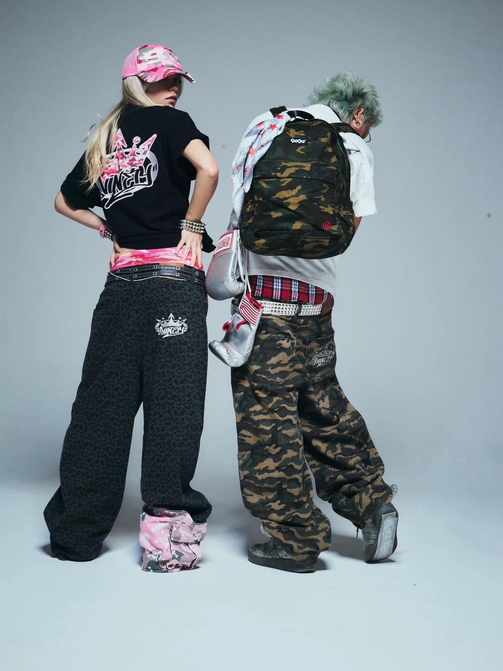 9090 King Logo Assort Ballon Buggy Pants