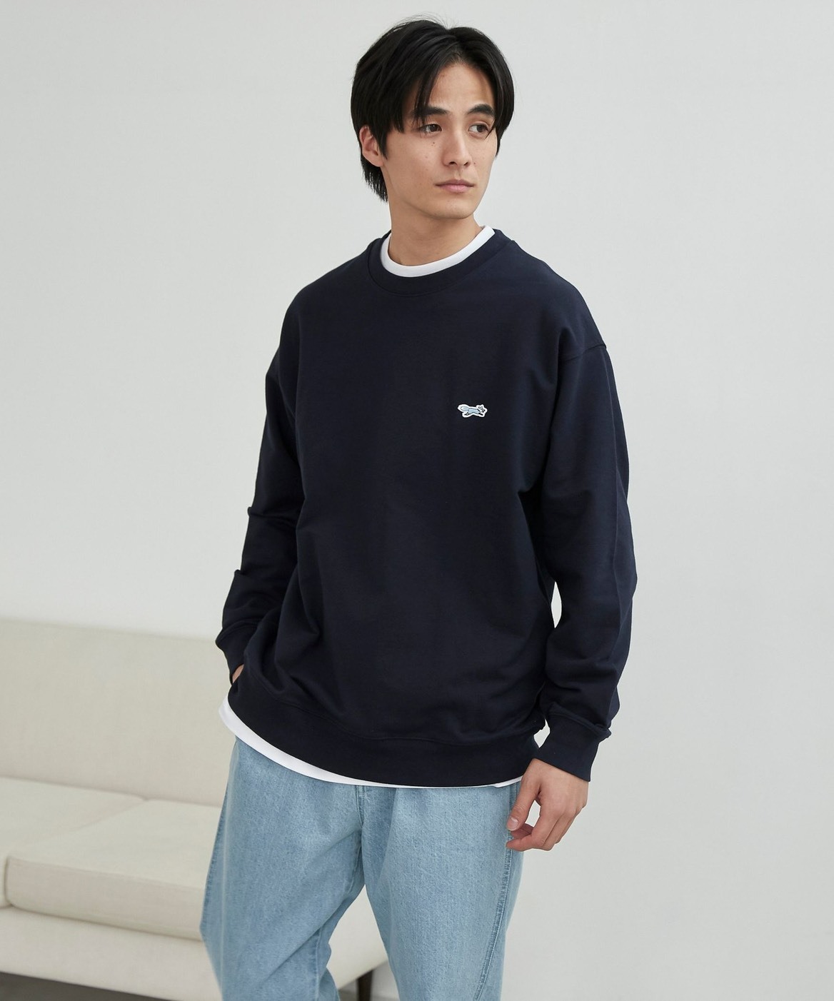 #日本連線預購 PENNEYS THE FOX 素色 刺繡圓領 薄長踢 五色