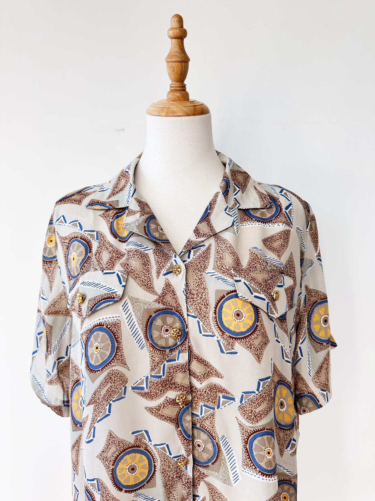 灰色歲月巨輪古著上衣