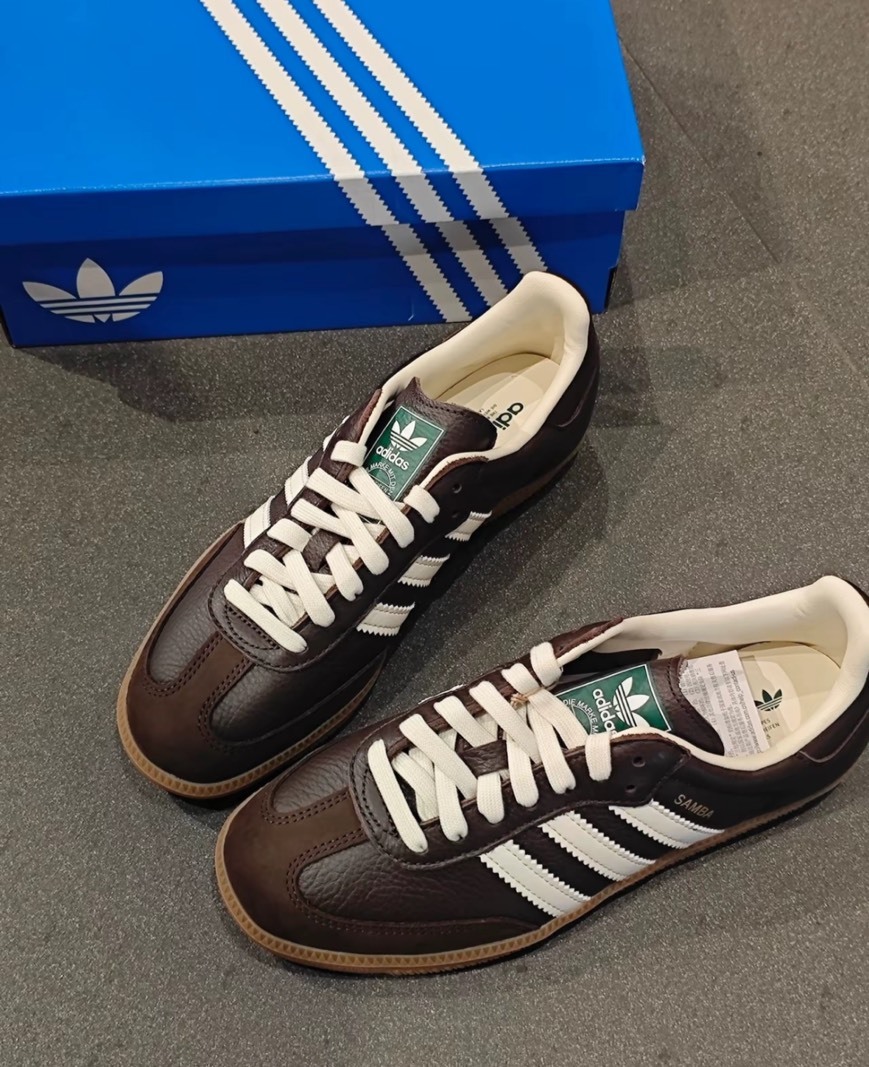 Adidas Originals SAMBA OG 黑可可 綠標 焦糖底 荔枝皮革 麂皮 JR0891