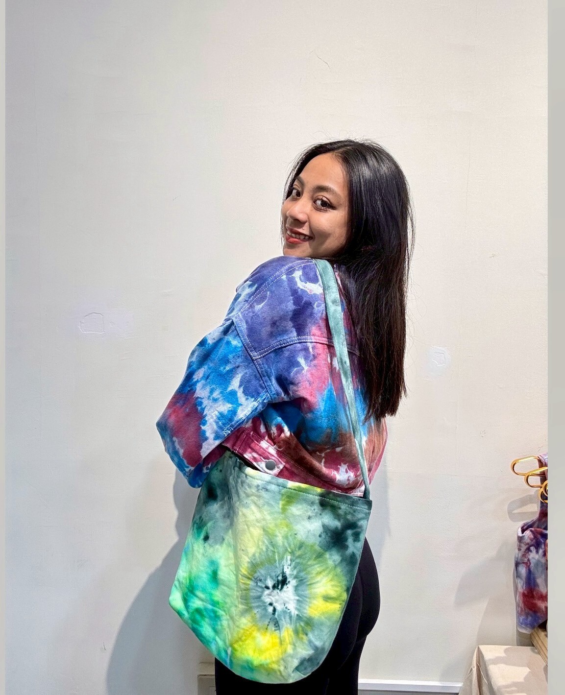 Mumu Color 慕慕卡樂 / 手作冰染-帆布斜背包（小森林）