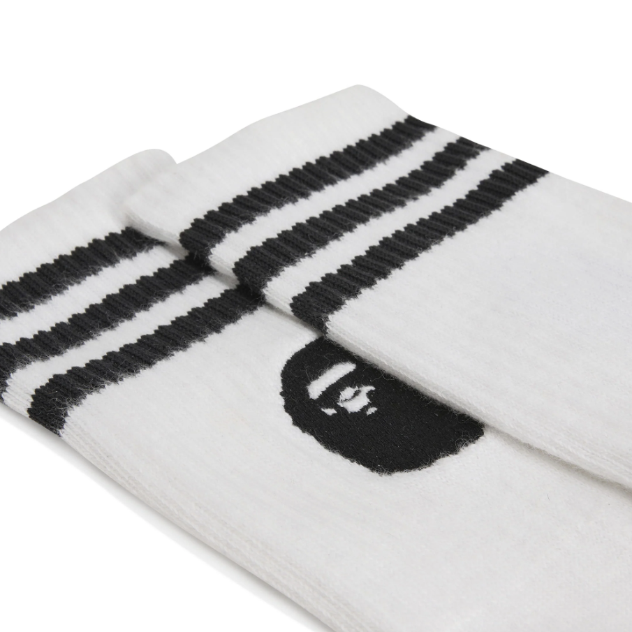 【 adidas x Bape CREW SOCKS 中筒襪 - 白 】